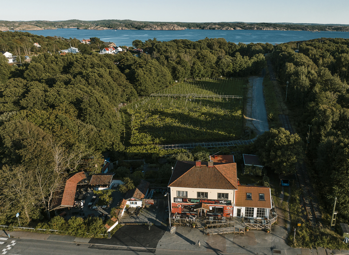 Luna Vingård & Restaurang från luften