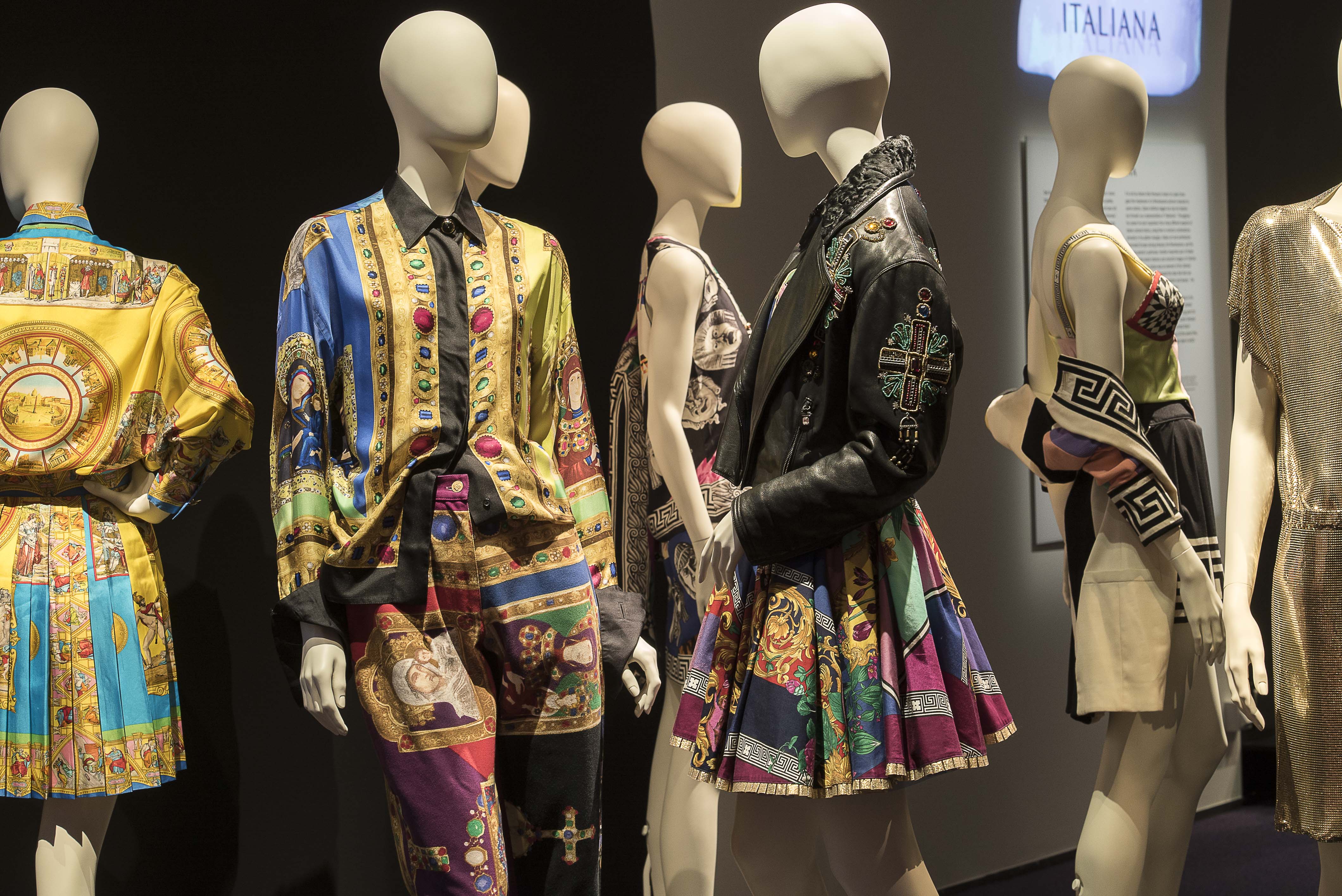 Manikins with clothes from Versace.
