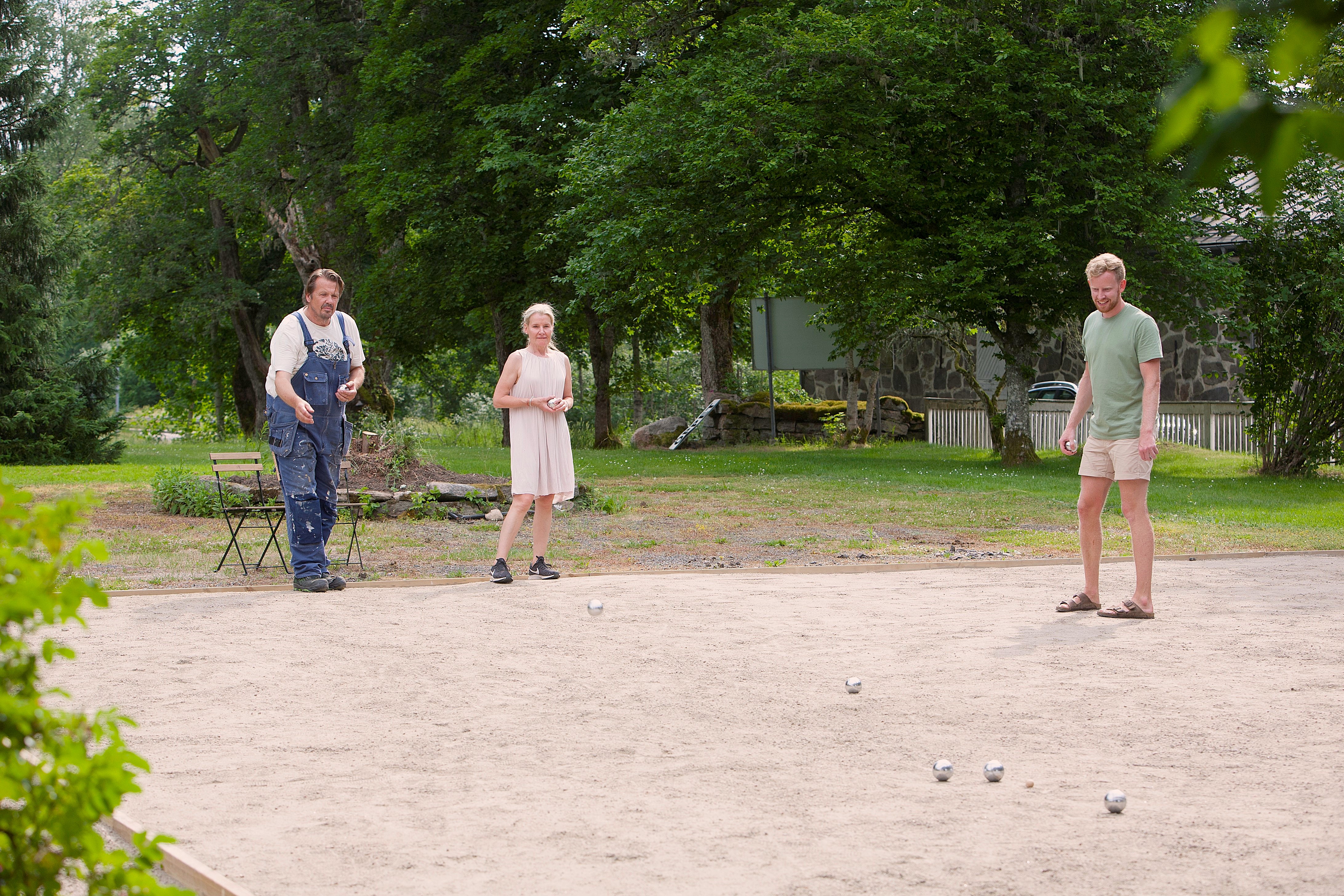 A game of pétanque at Rydals Herrgård
