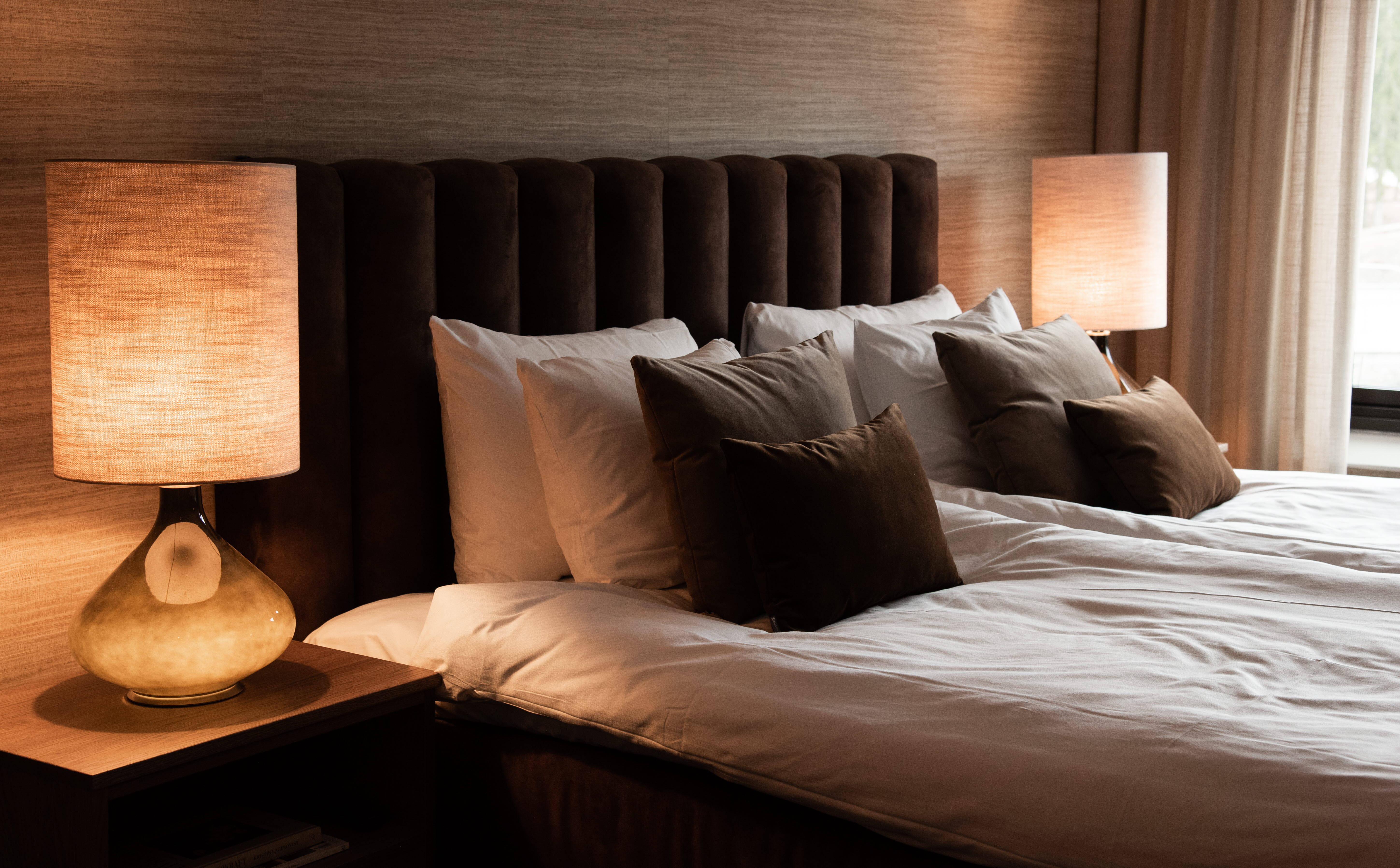 A double bedroom at Hotellrum Hotell Billingehus