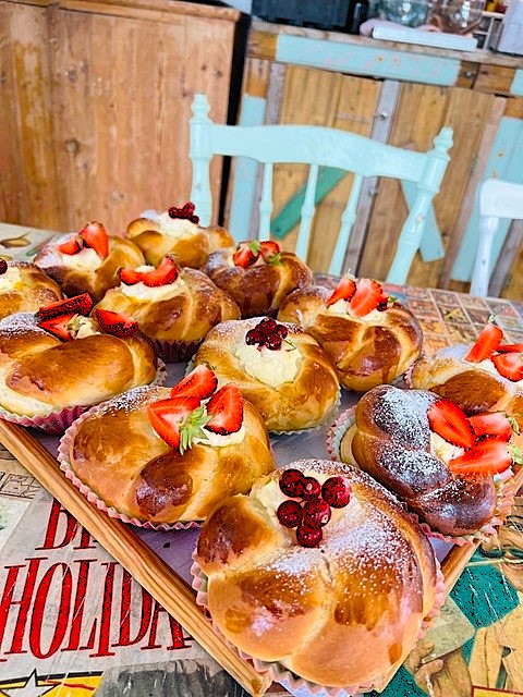 Delicious pastries at Nössemark Camping, Café, Guest Harbor & Cabins