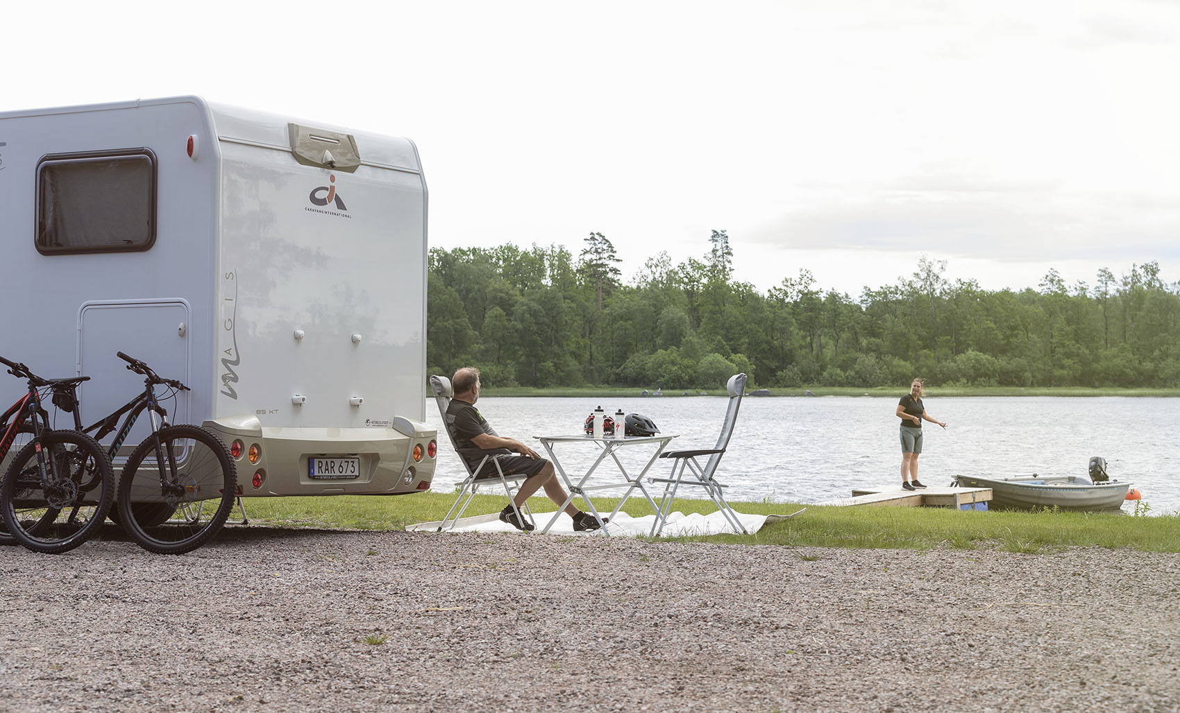 RW with guests at Lönern Turism