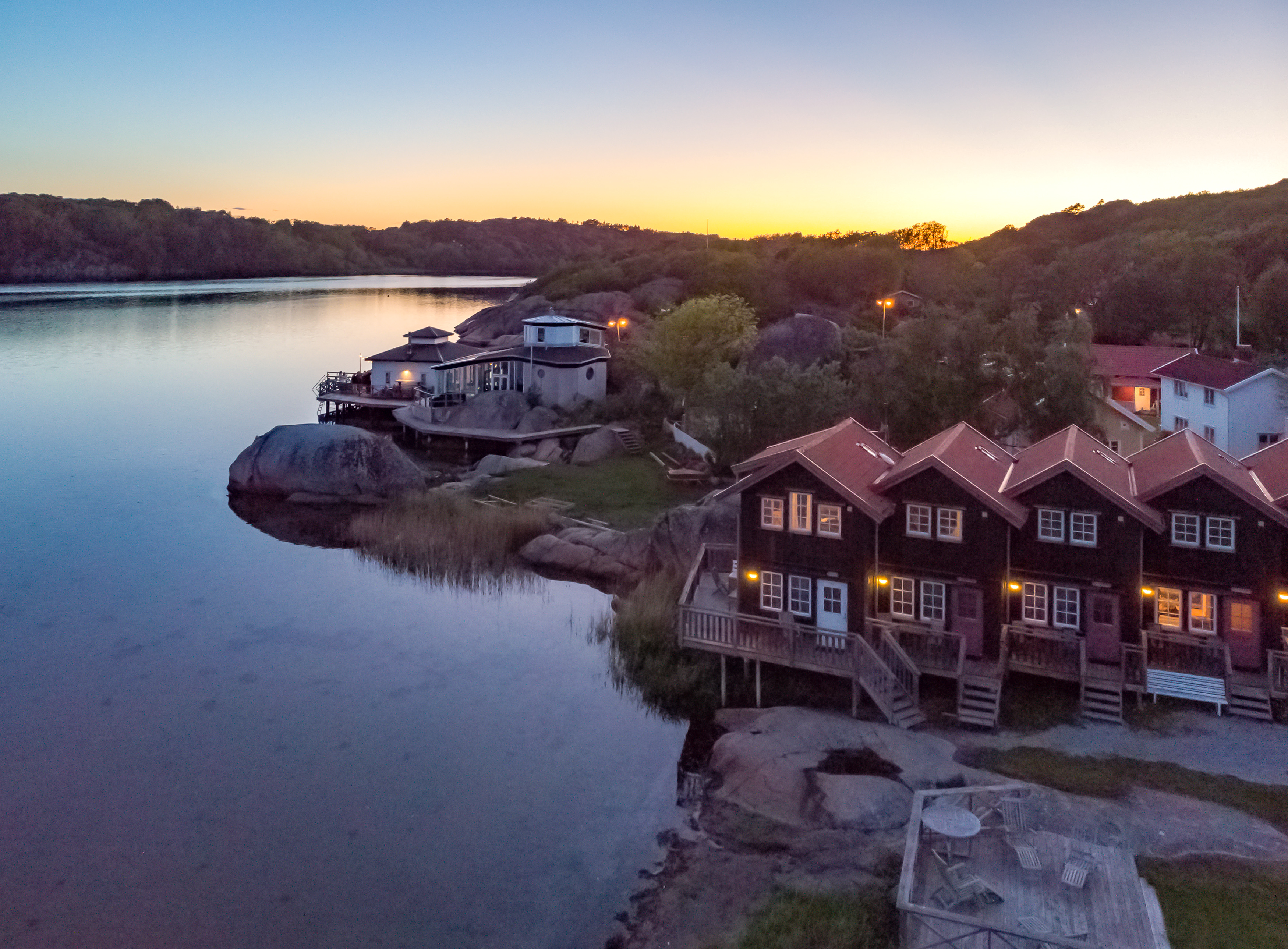 Sunset at Nösunds Havshotell. 