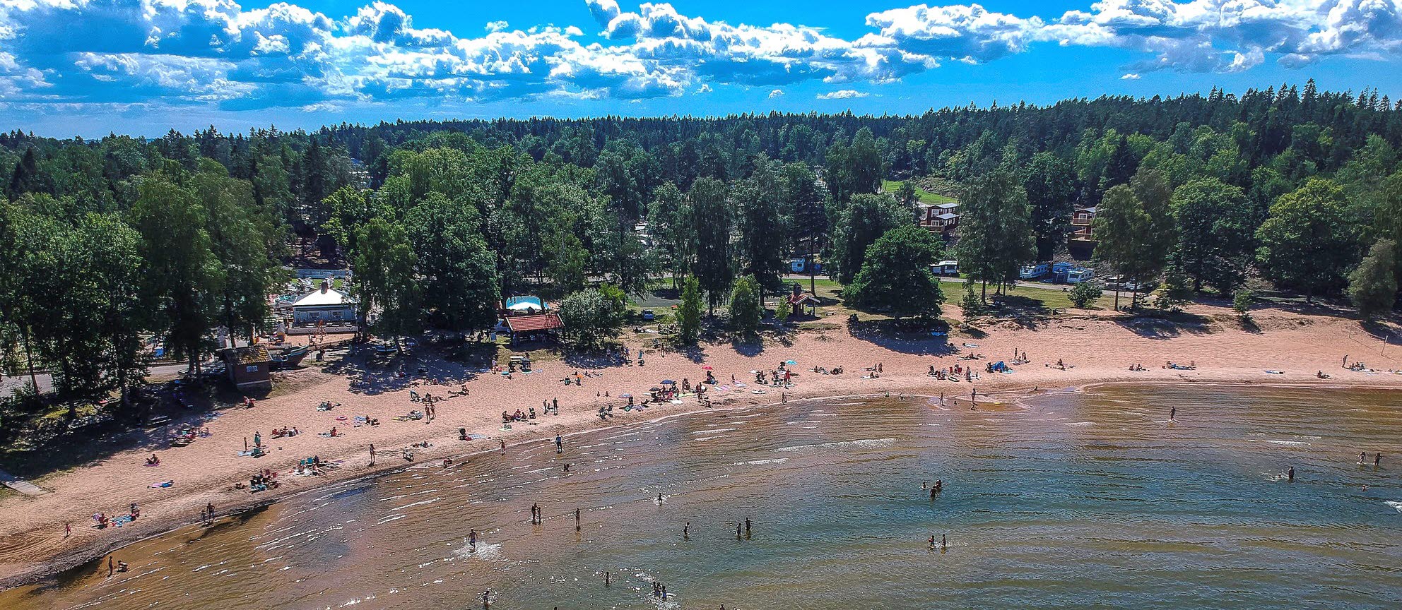 The beach at Ursand Resort & Camping