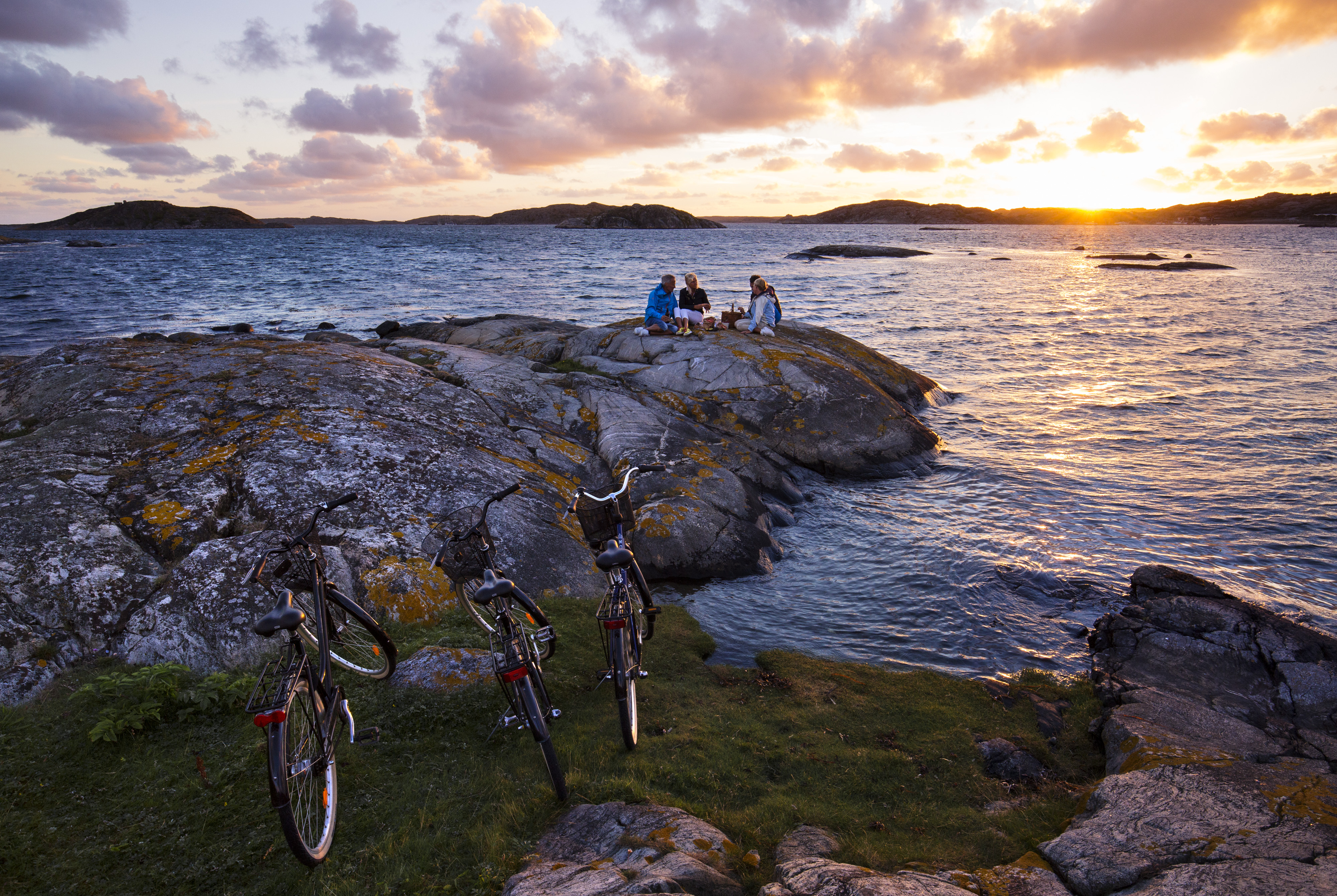 Sunset at the archipelago of Bohuslän