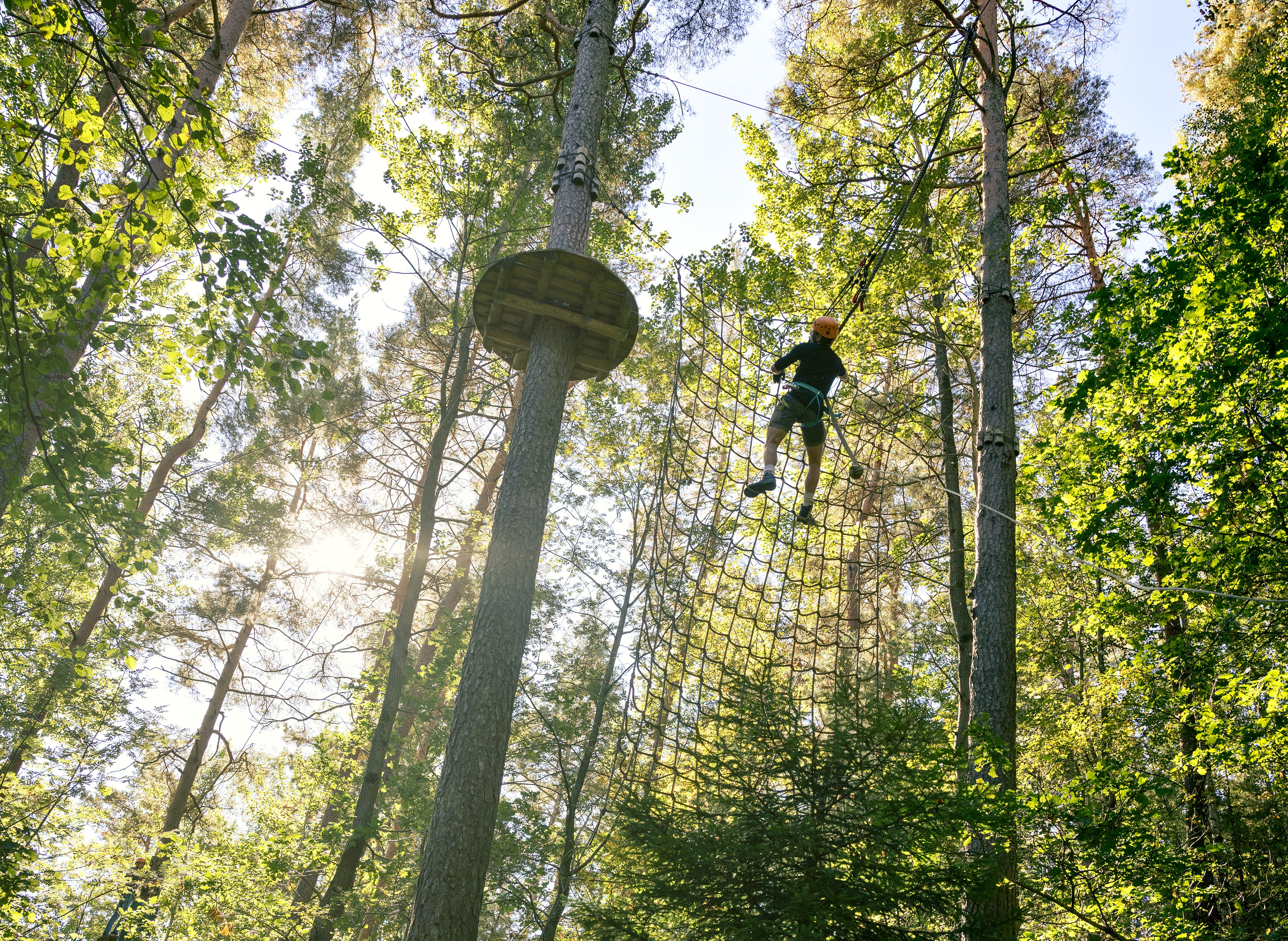 People trying on high altitude track.