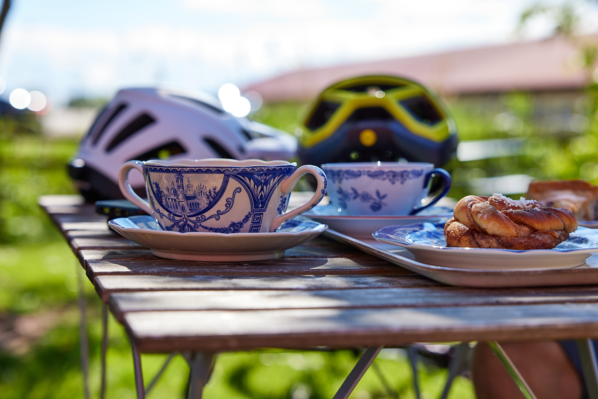 Break during a cycle trip at Kinnekulle