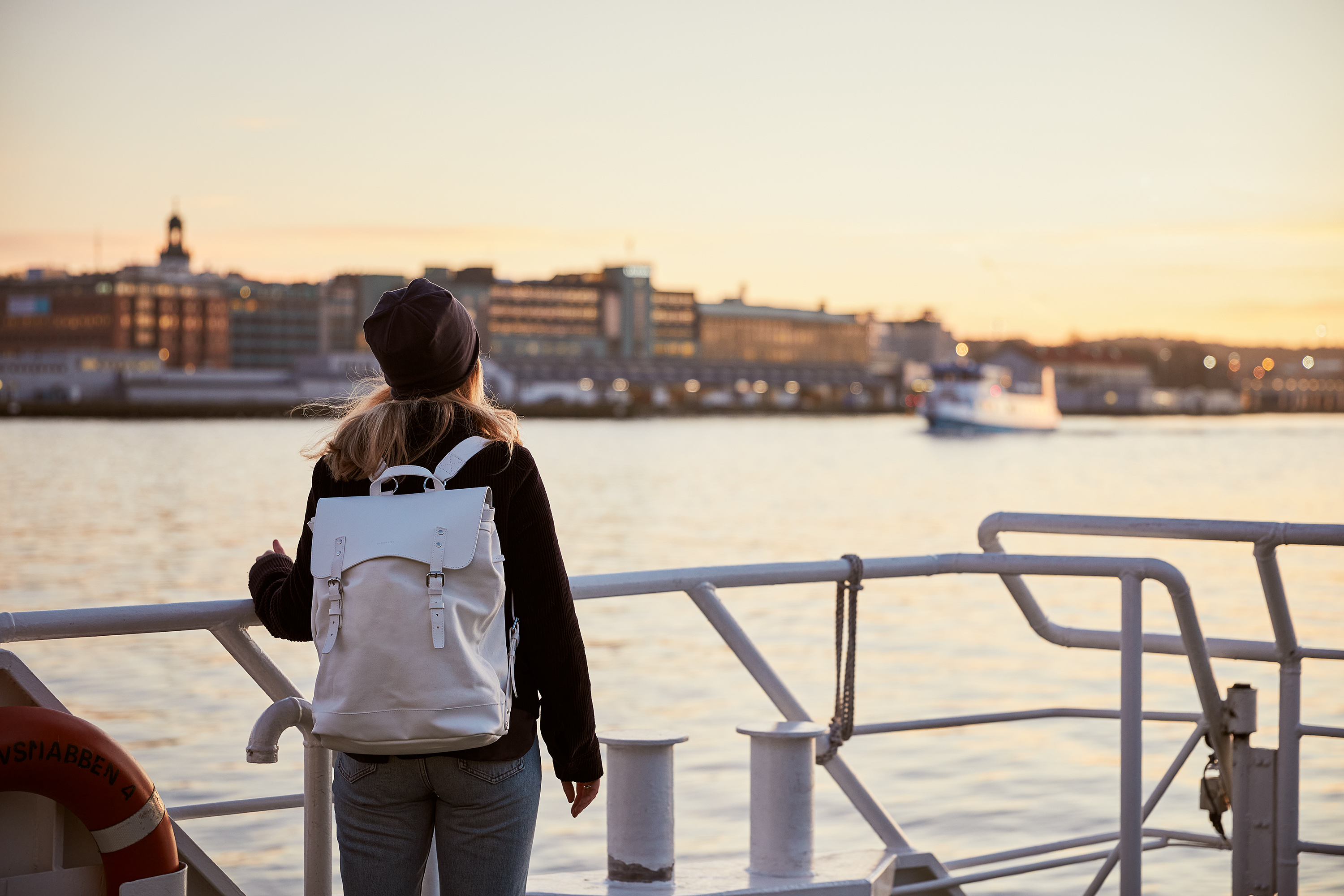 Woman in Gotheburg harbour