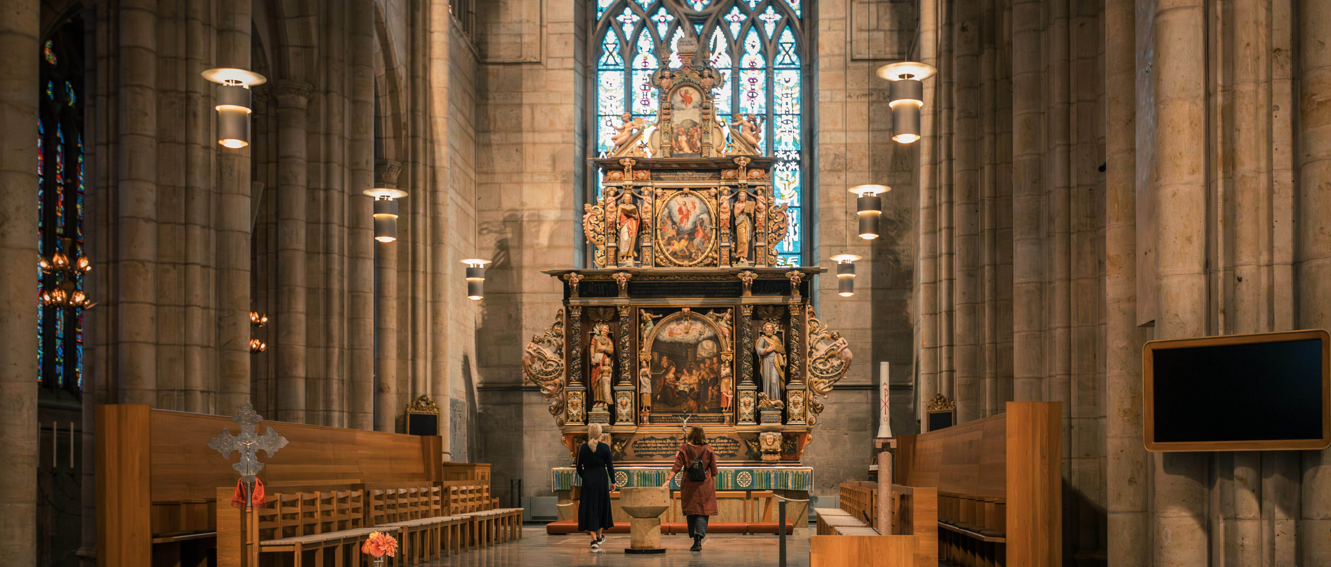 Interior view of Skara Cathedral.