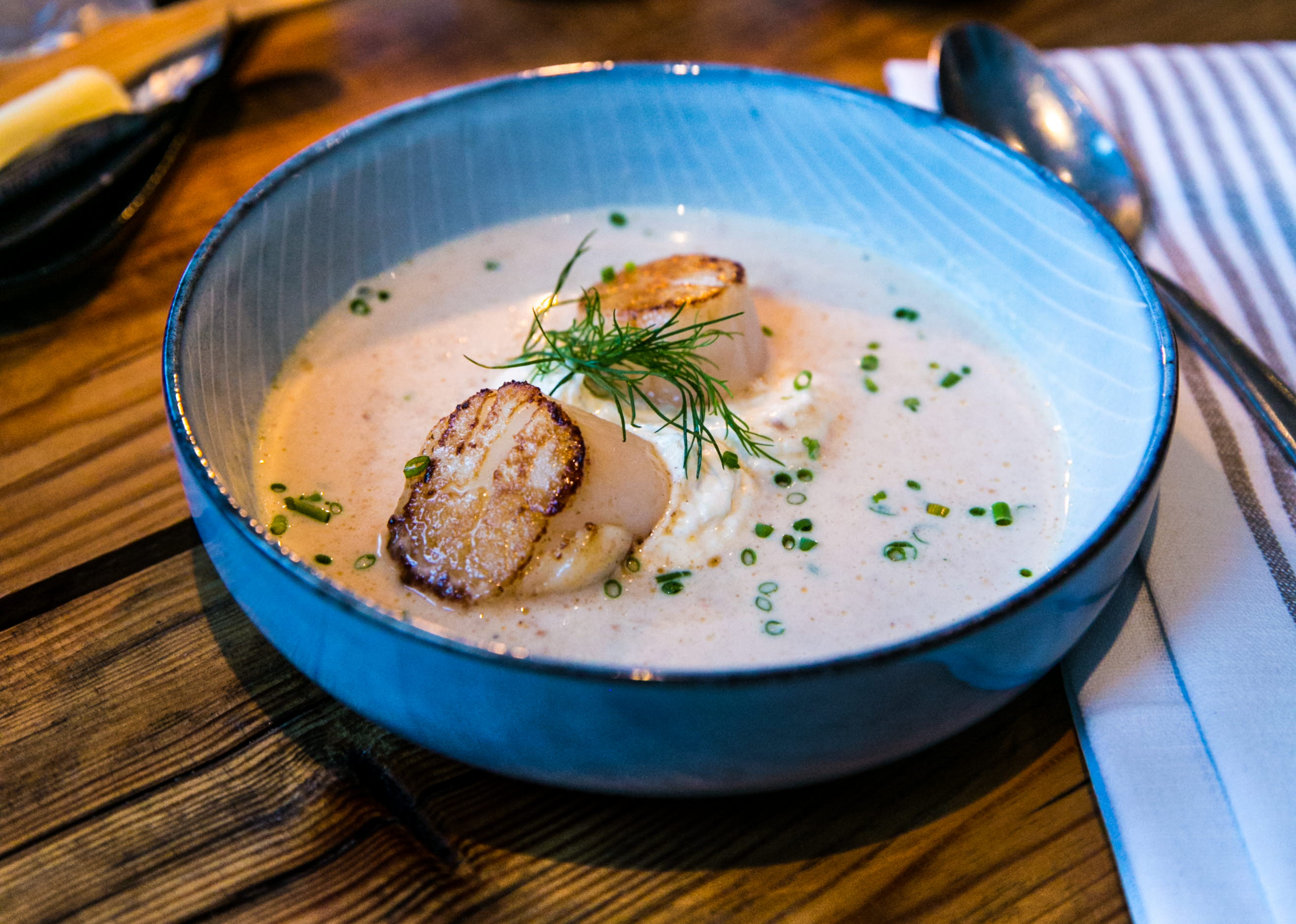 Starter at restaurant Brygghuset in Fiskebäckskil