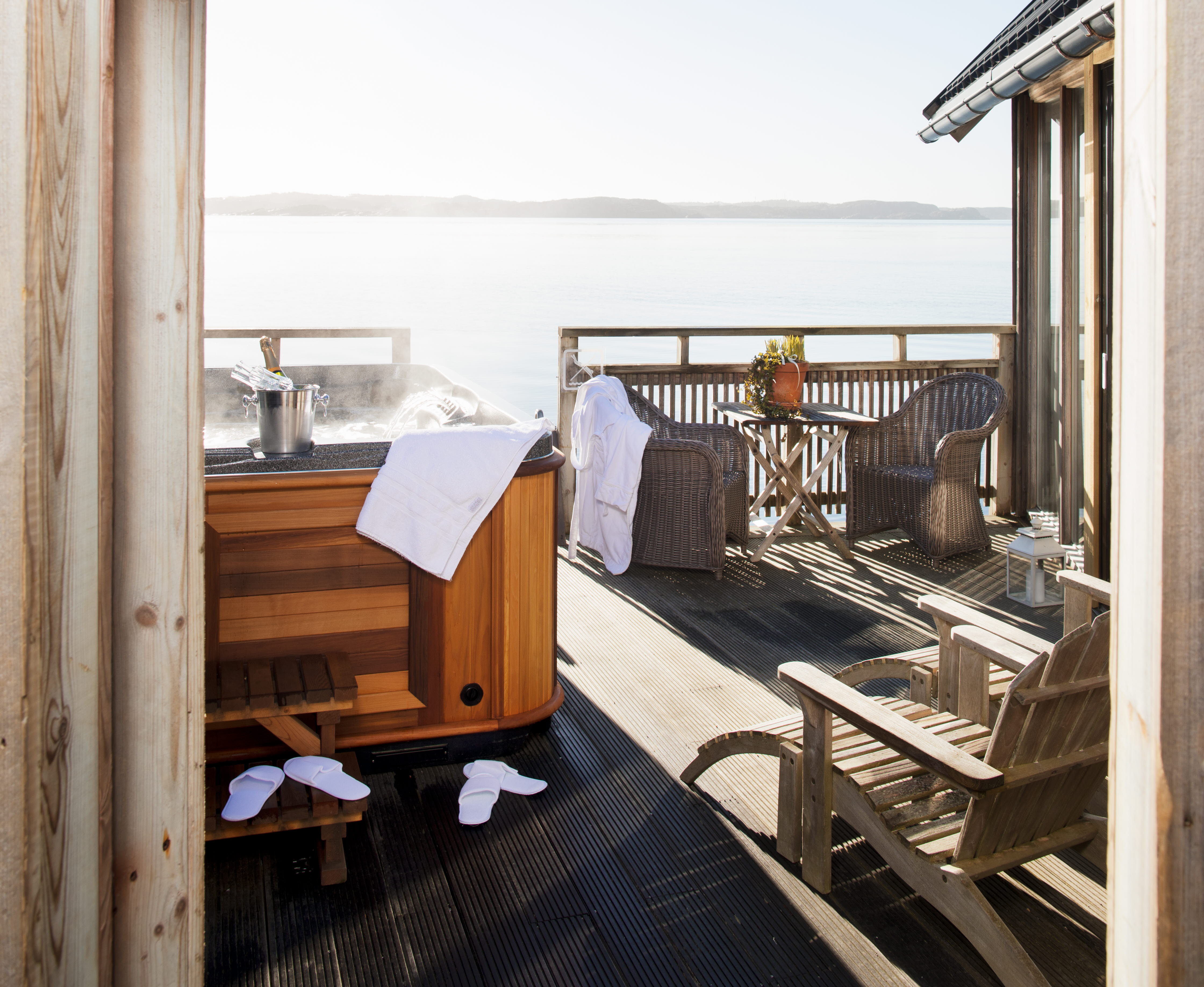 View from pavilion at Strandflickorna.
