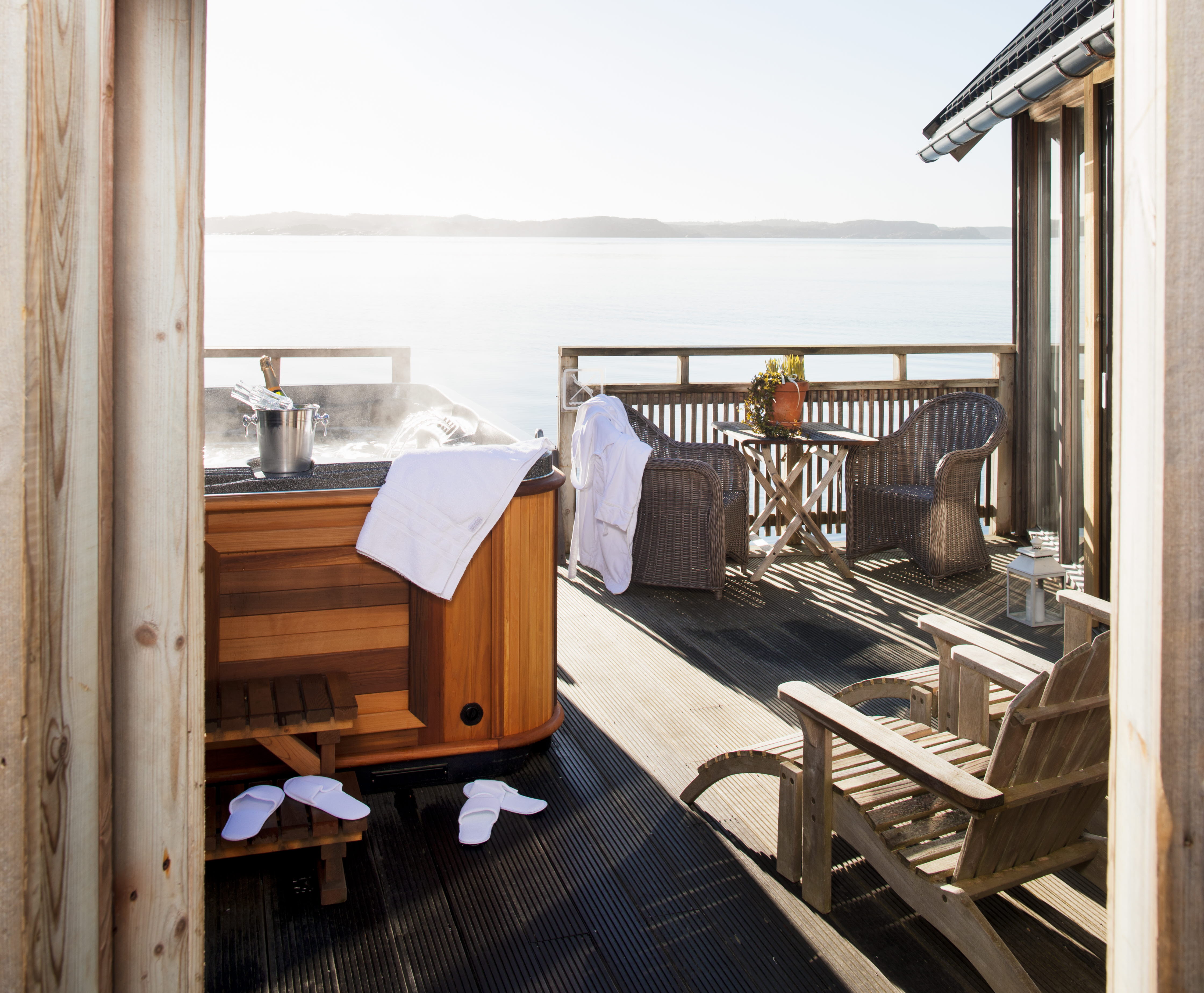 View from pavilion at Strandflickorna.