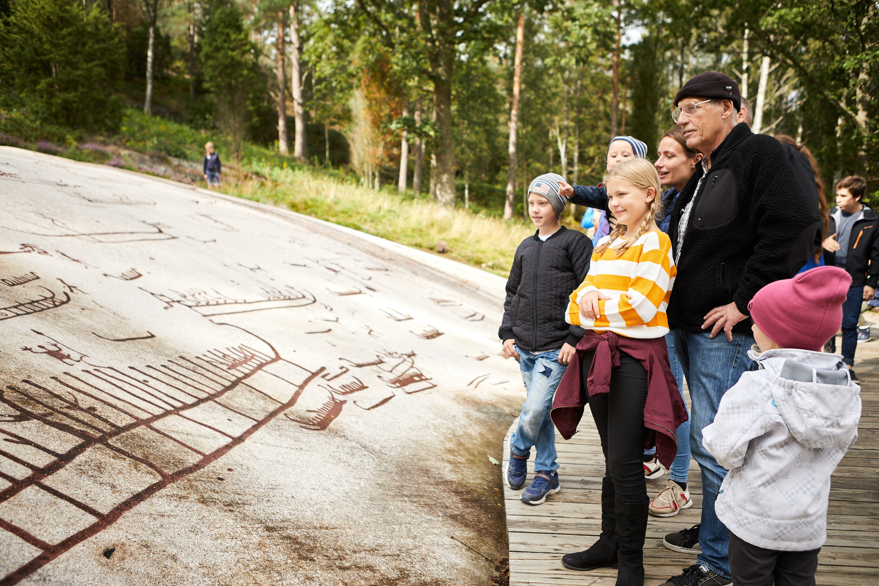 Kids at Vitlycke Museum