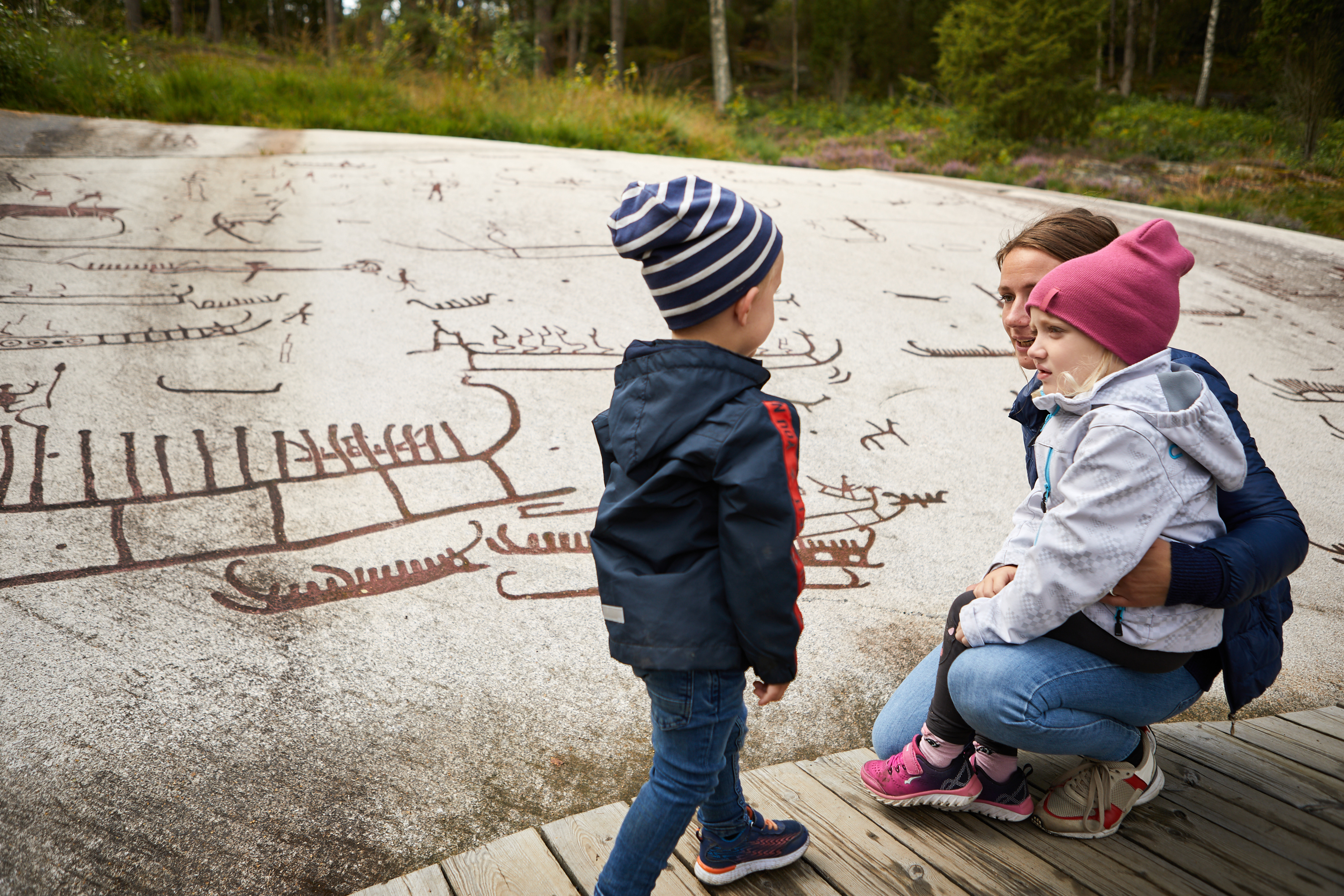 Kids at Vitlycke Museum