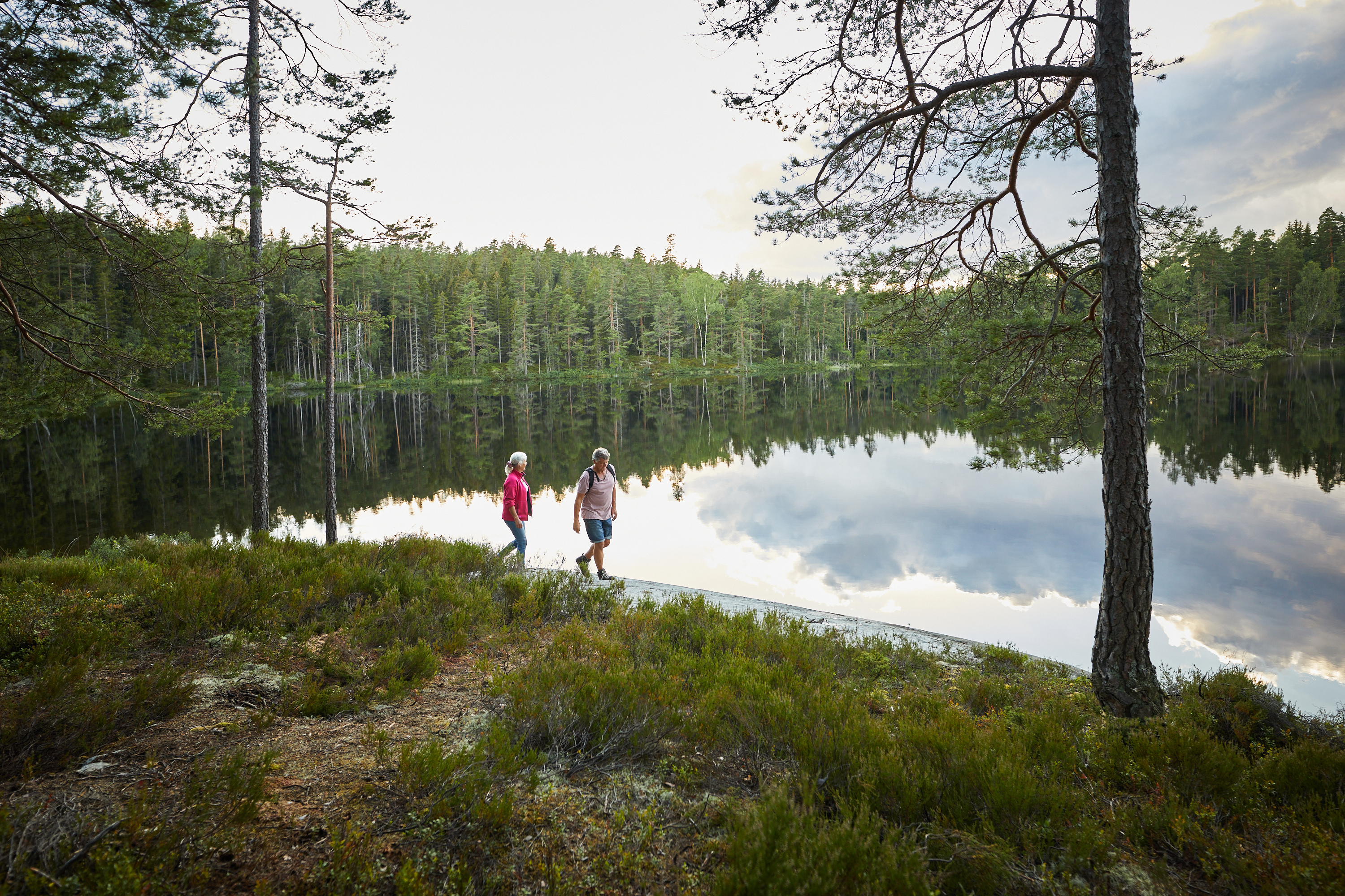 Couple walking in Dalsland