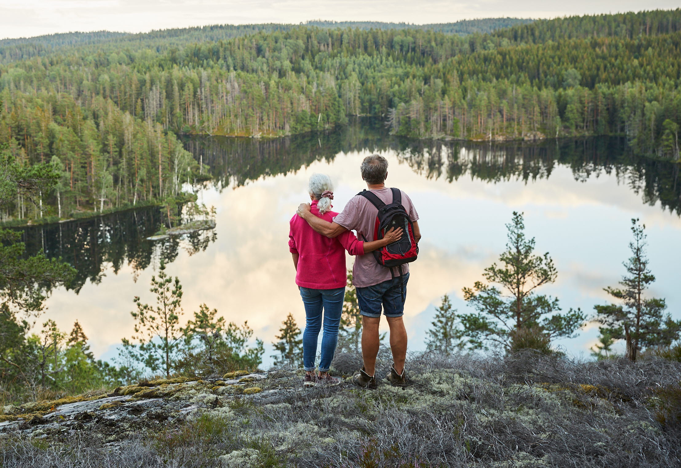 Couple walking in Dalsland