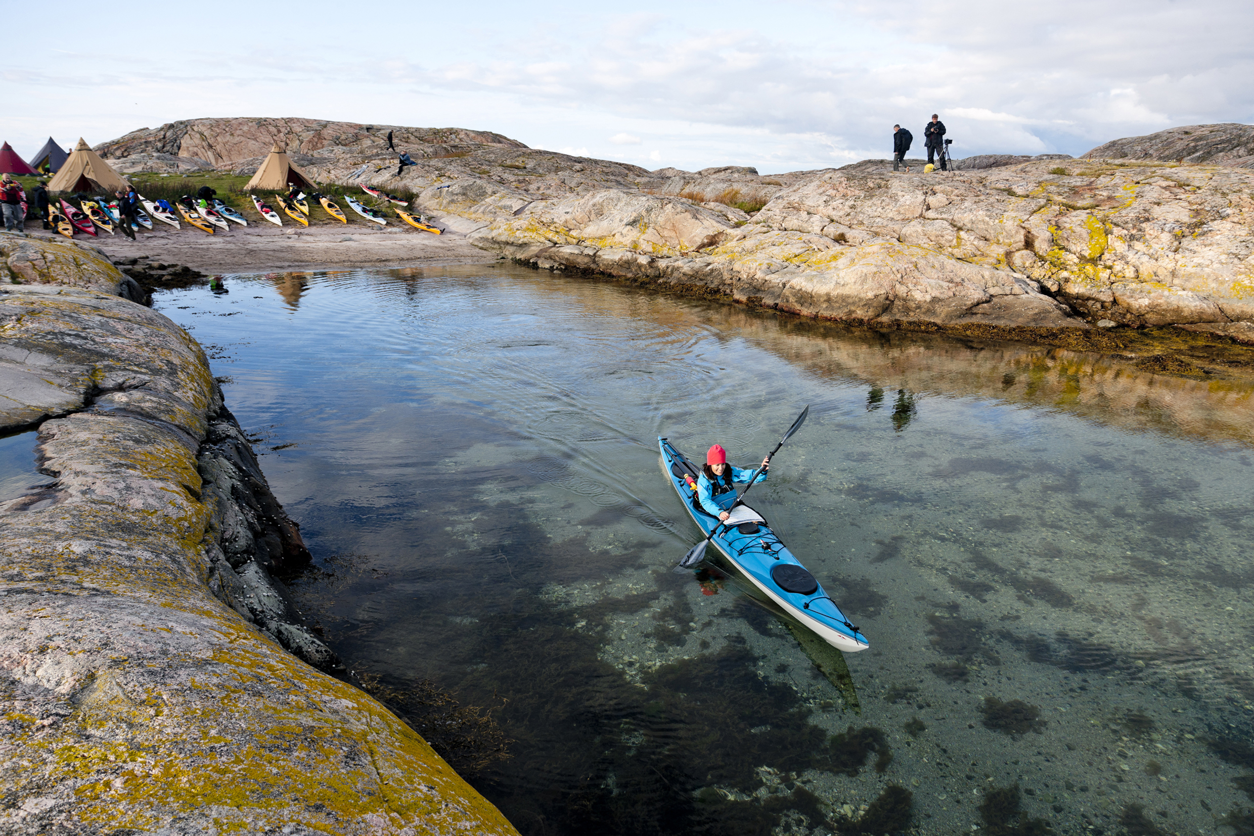 Kayak in the archipelago of Bohuslän