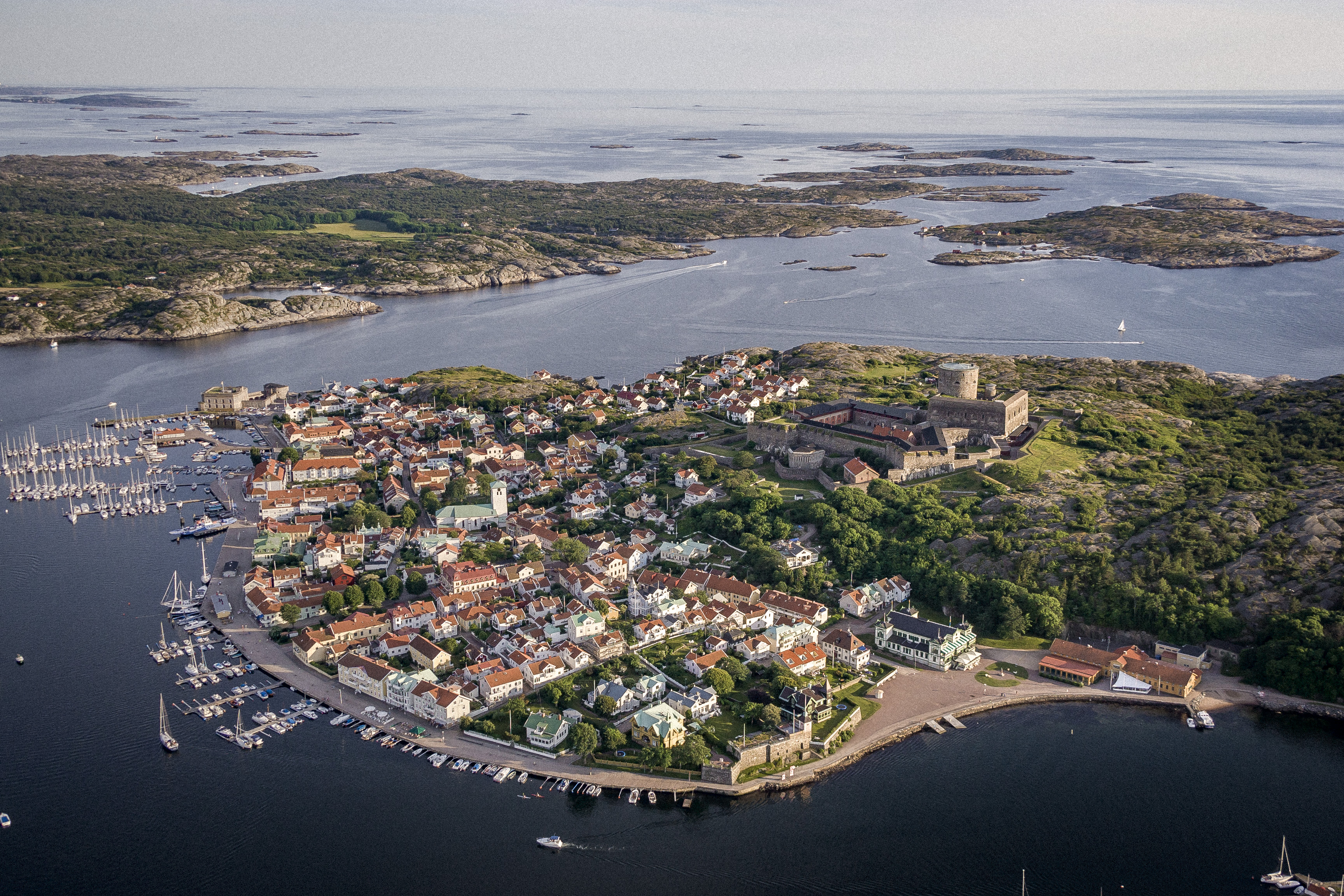 Drone photo over Marstrand