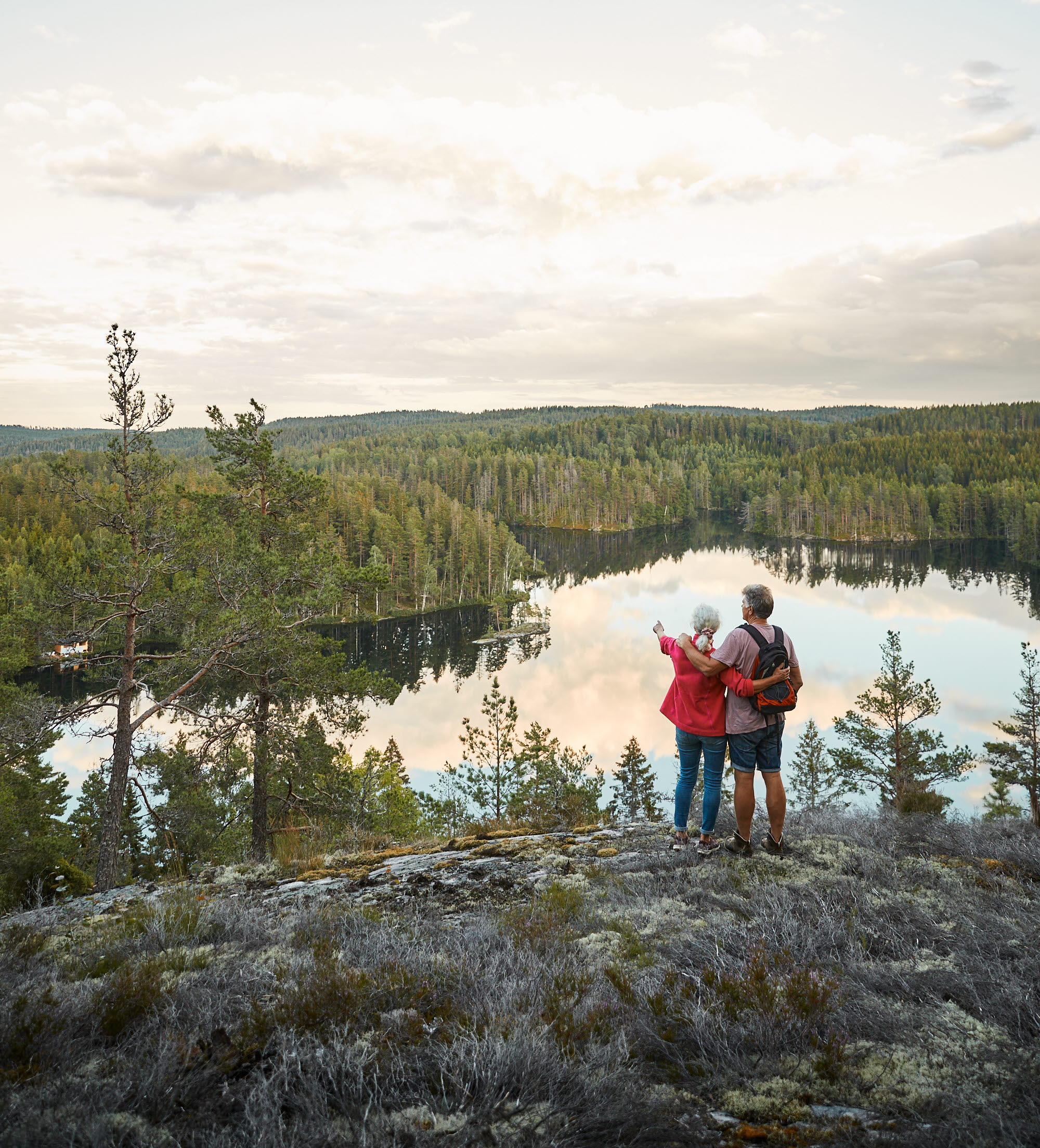 Couple walking in Dalsland