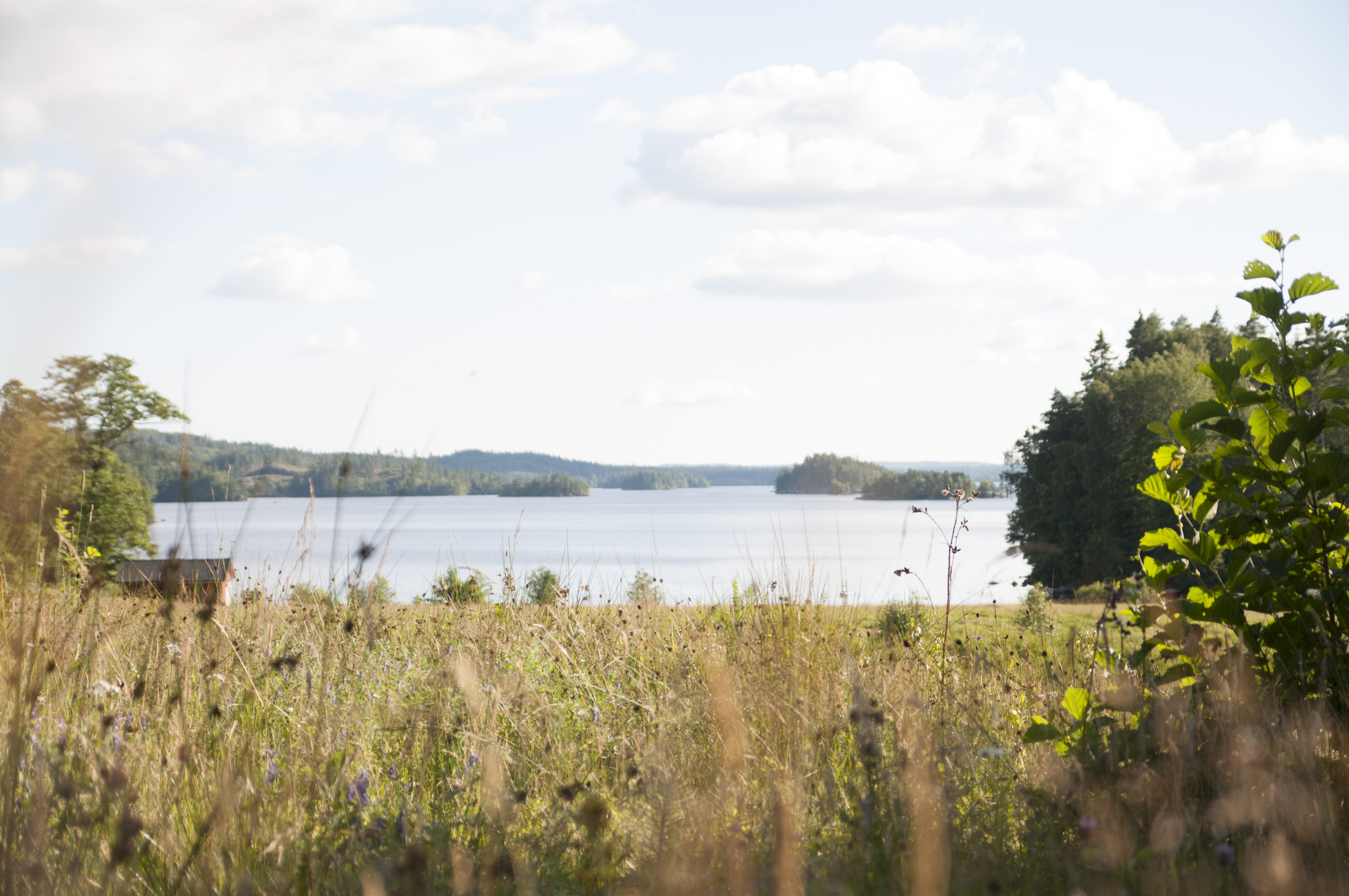 View over the lake Mjorn in Alingsas.