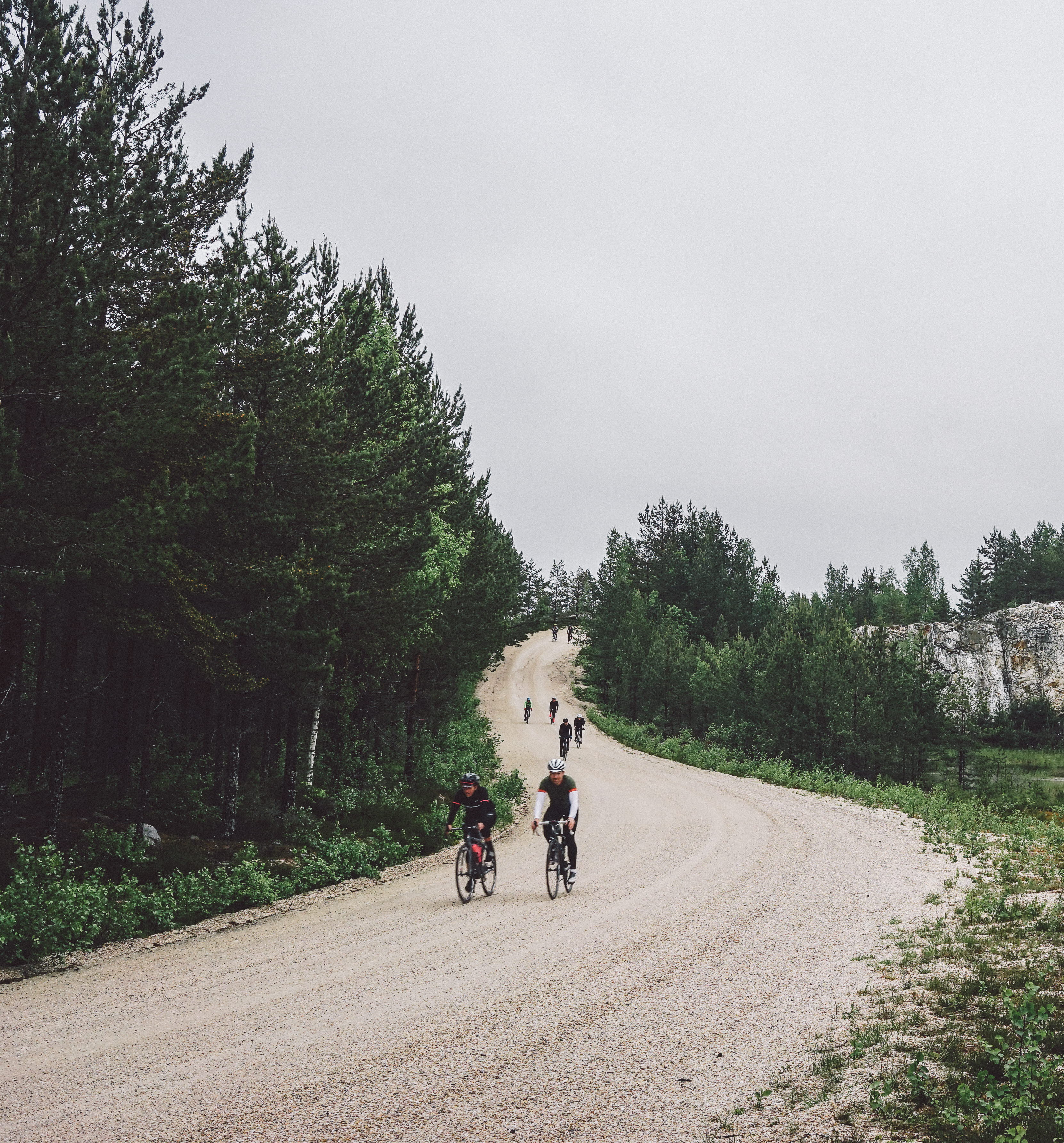 Cyclists in a beautiful nature.