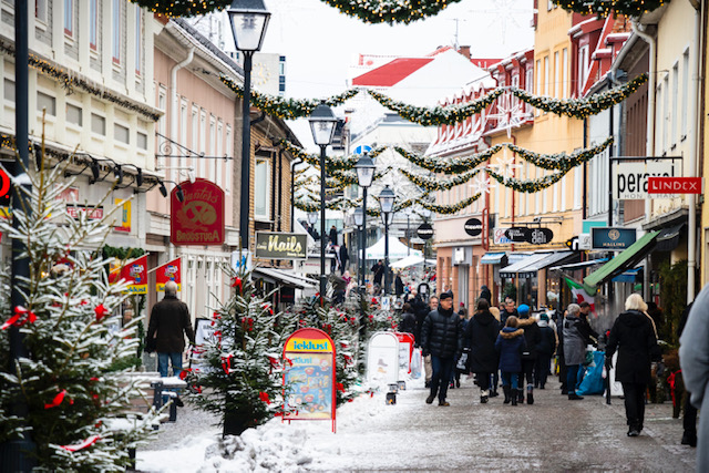 Red house on the country side.