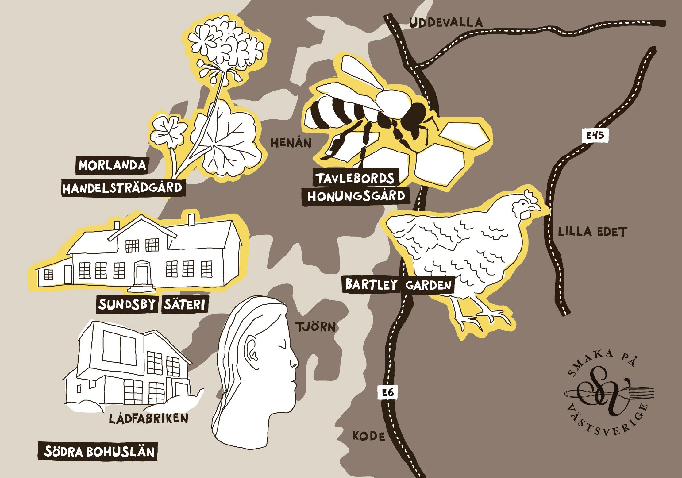 Roadtrip Bohuslän map
