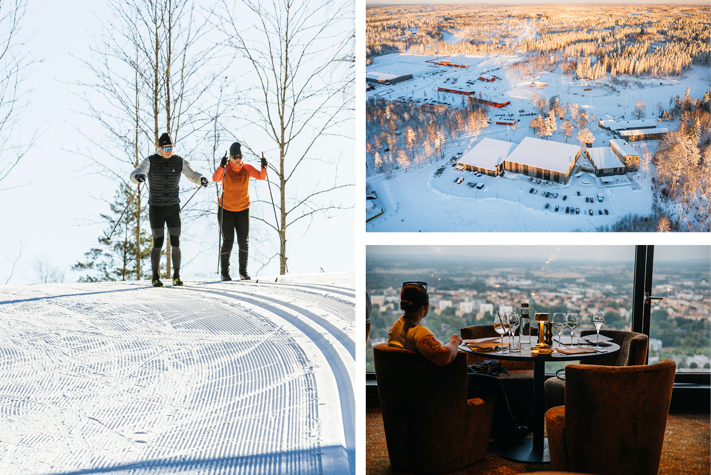Ski trip collage