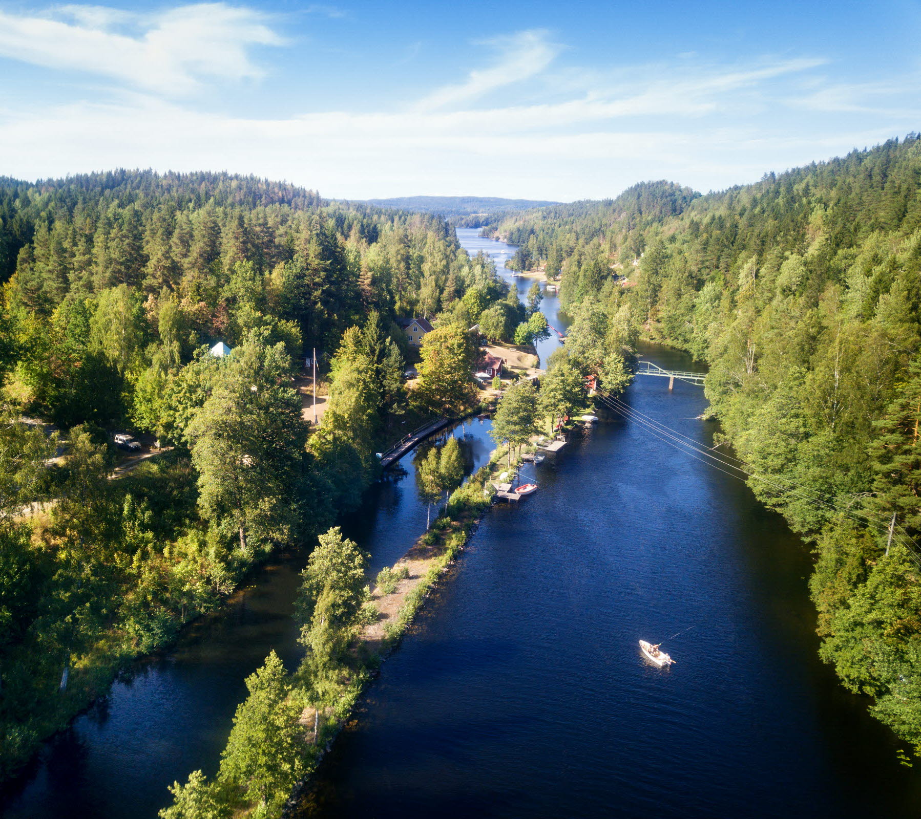 View over the lock at Buterud.