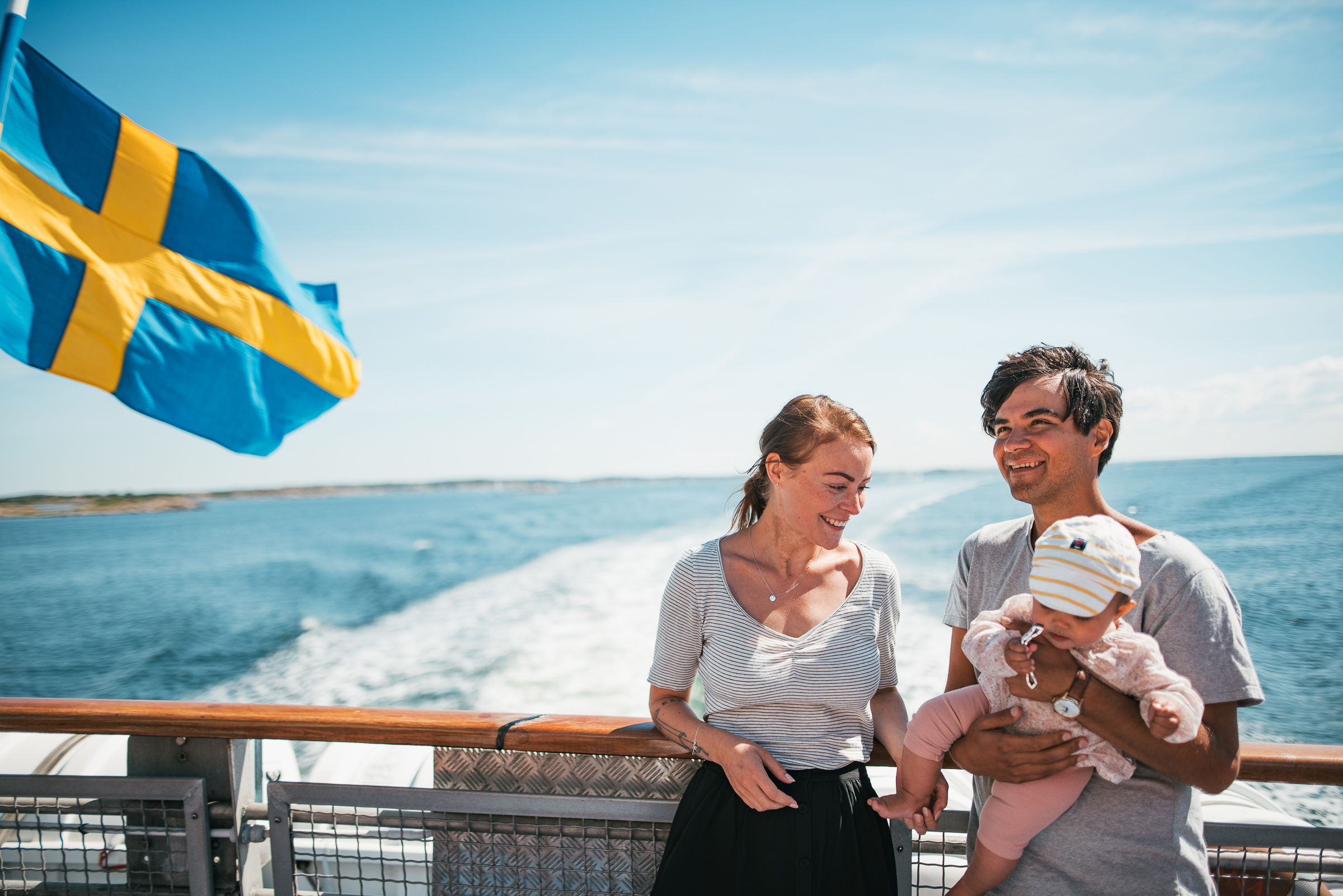 On board the ferry Kungsö