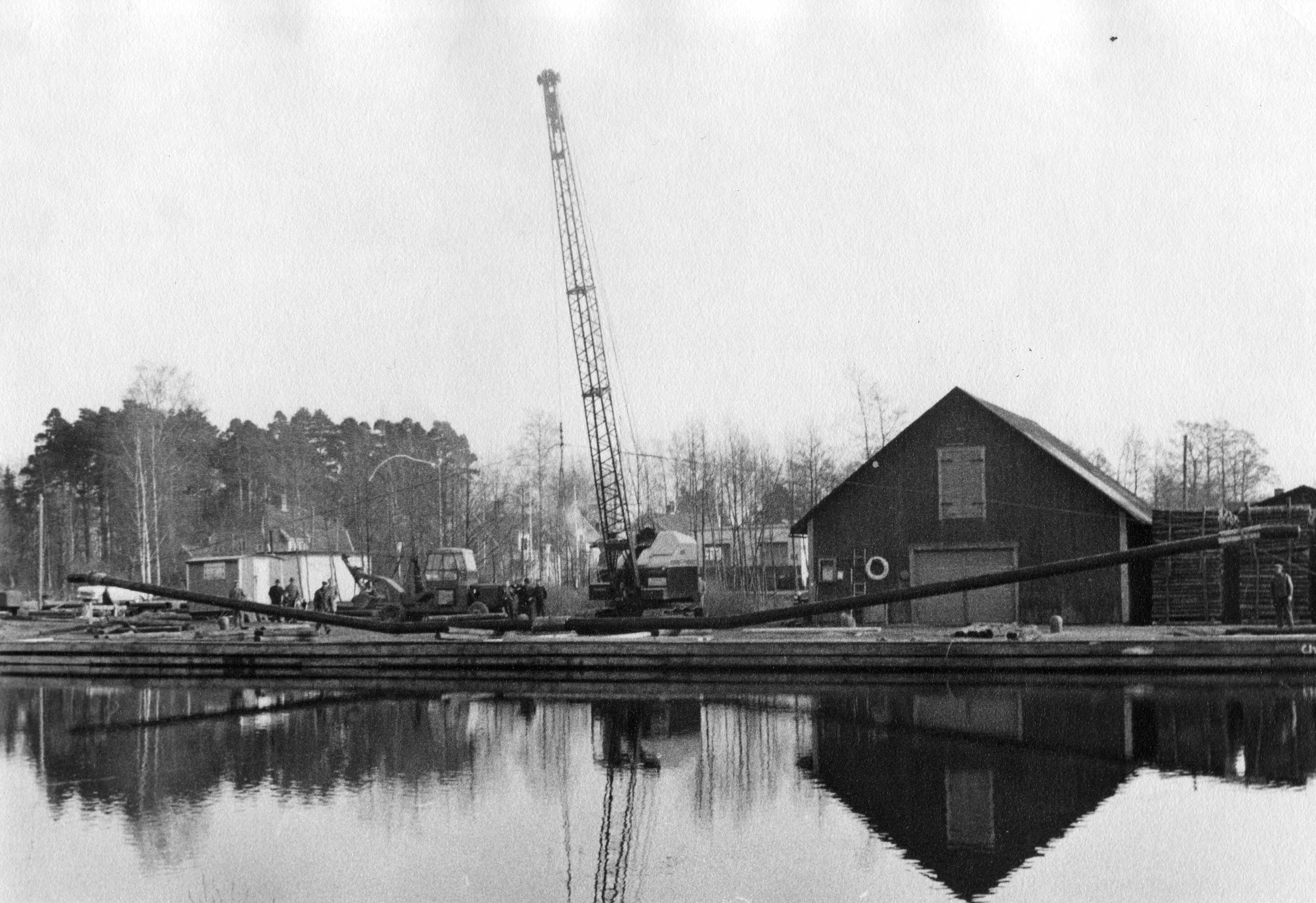 Archive image of the Göta Canal area in Karlsborg