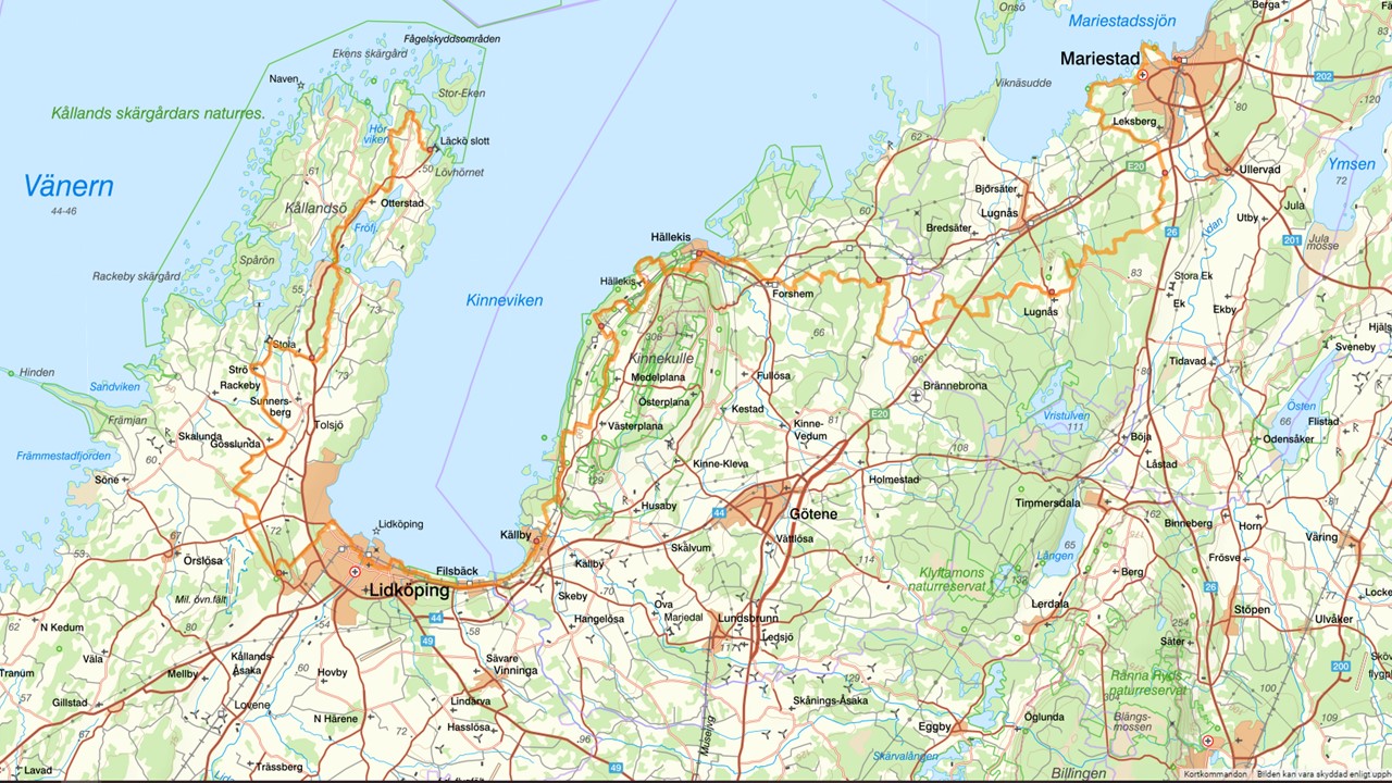 Map over Biosfärleden