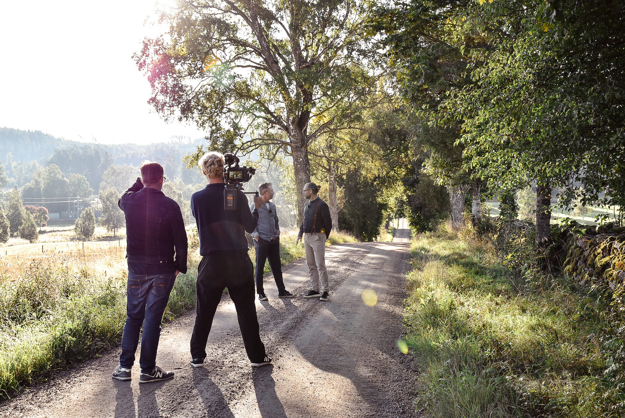 Chef Tareq Taylor with film team