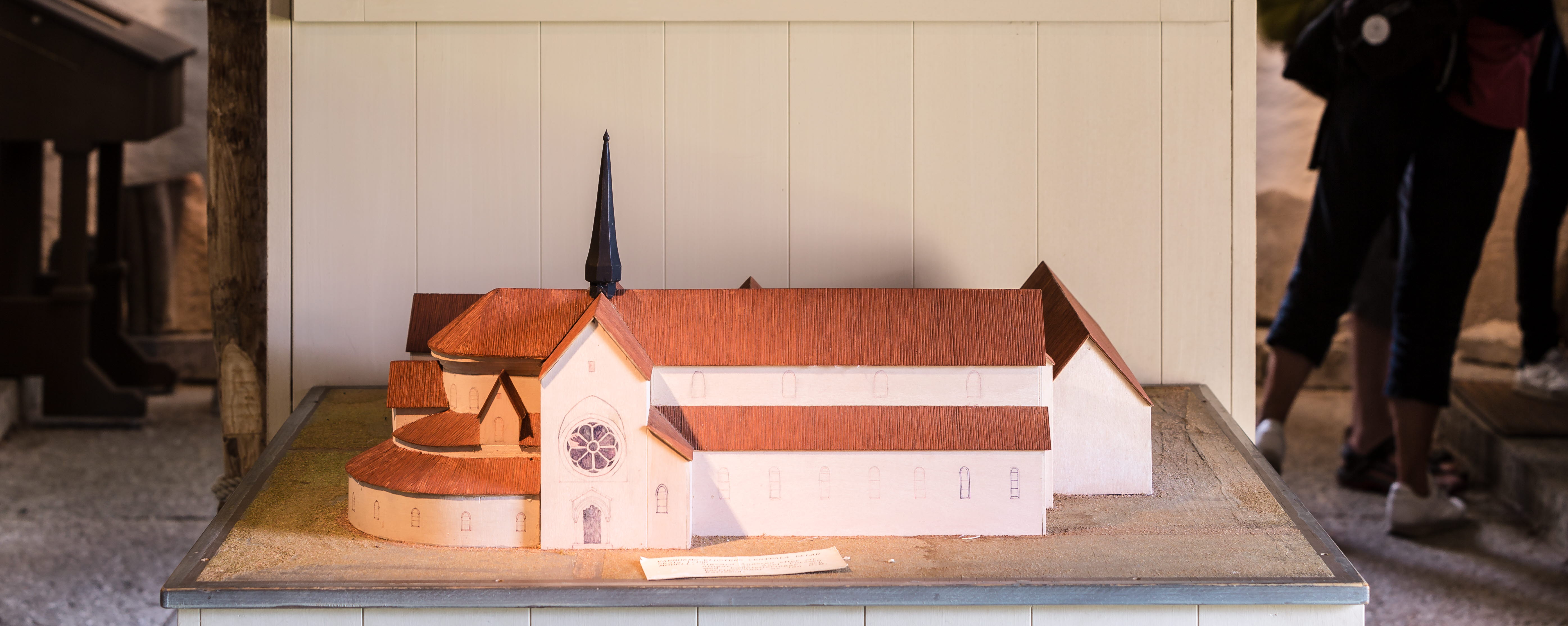 A model of the original monastery church in Varnhem.