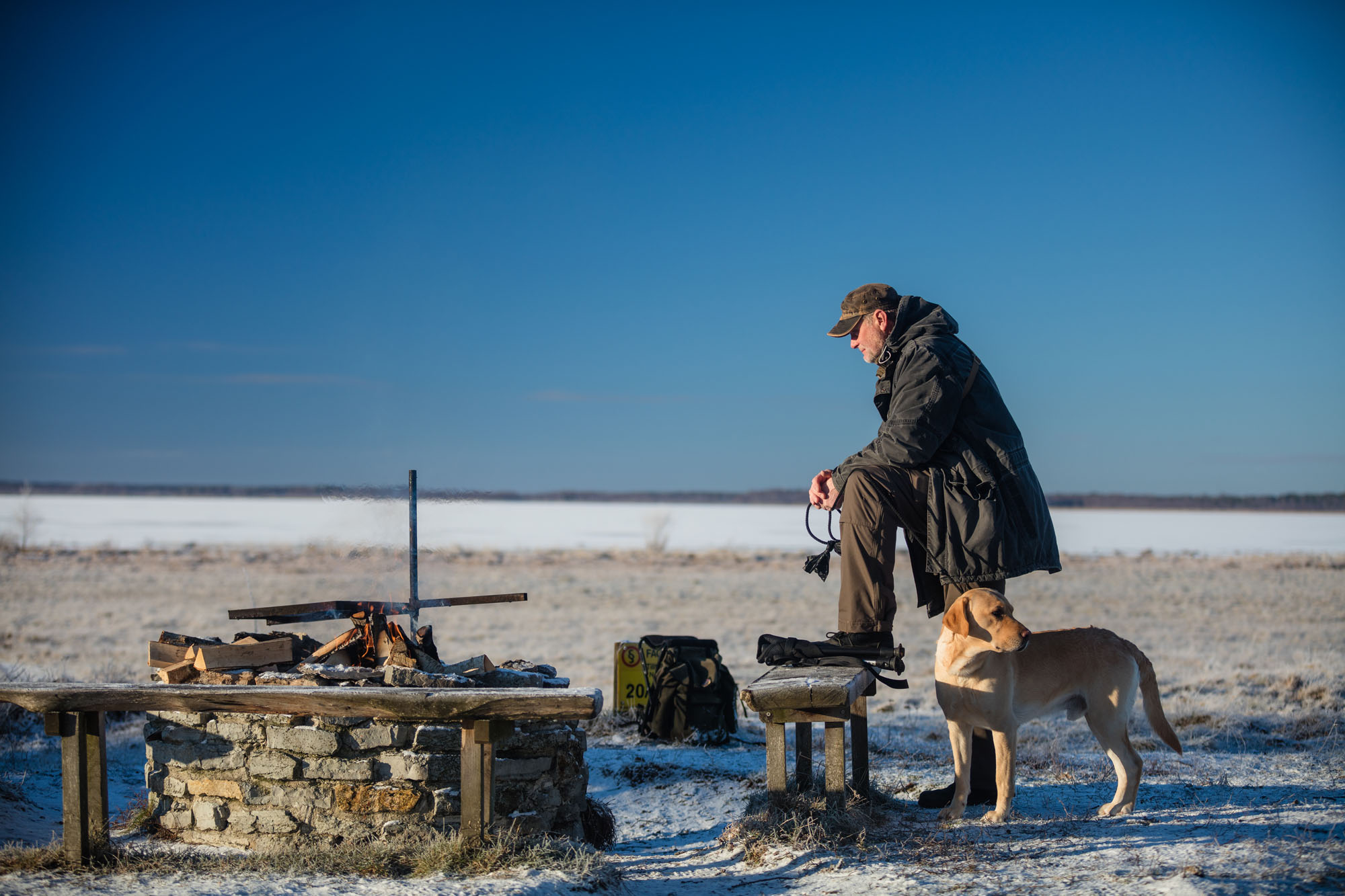 Winter at lake Hornborga