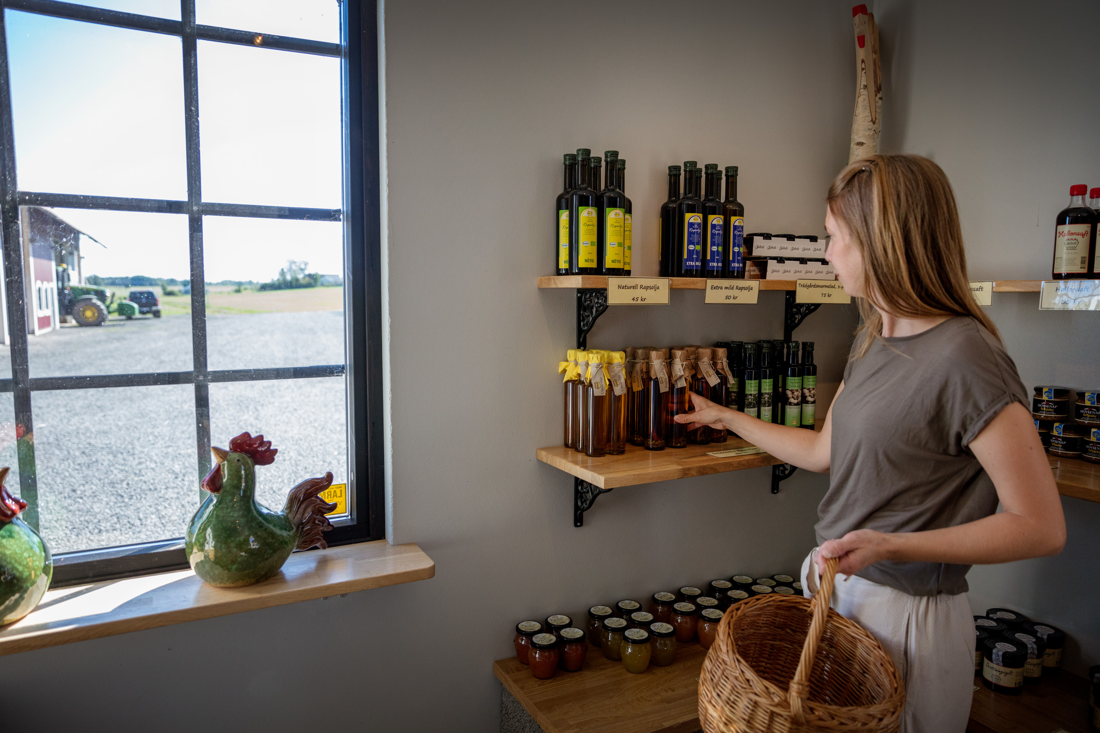 Woman in a farm shop