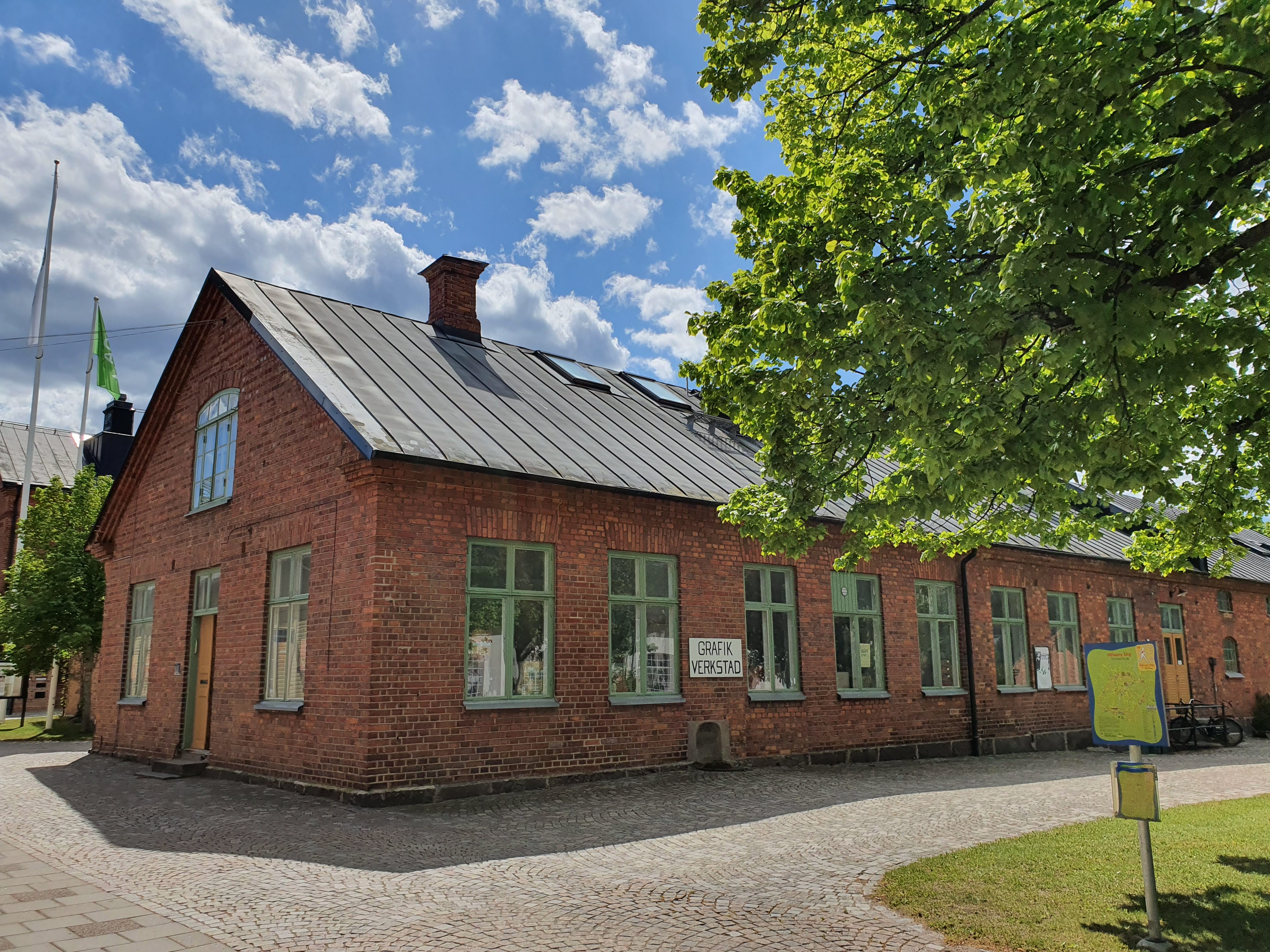 View of the Art Lithographic Workshop on Vulcan Island in Tidaholm.
