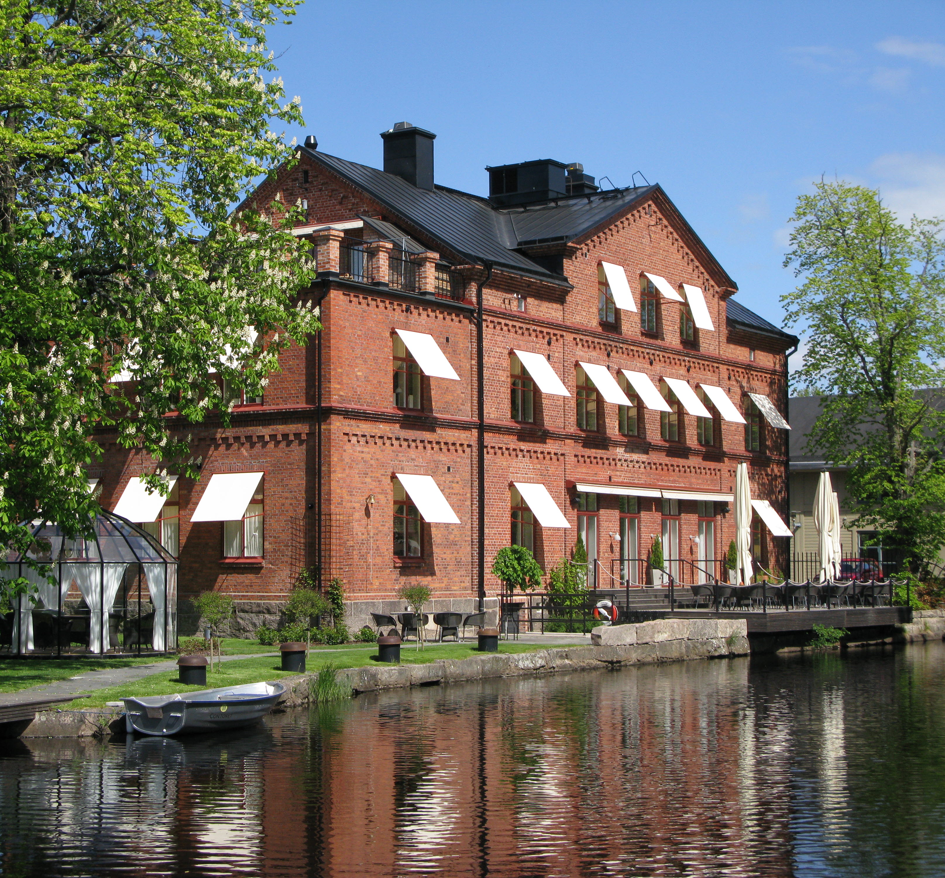 View of VinContoret which is a restaurant on Vulcan Island in Tidaholm.