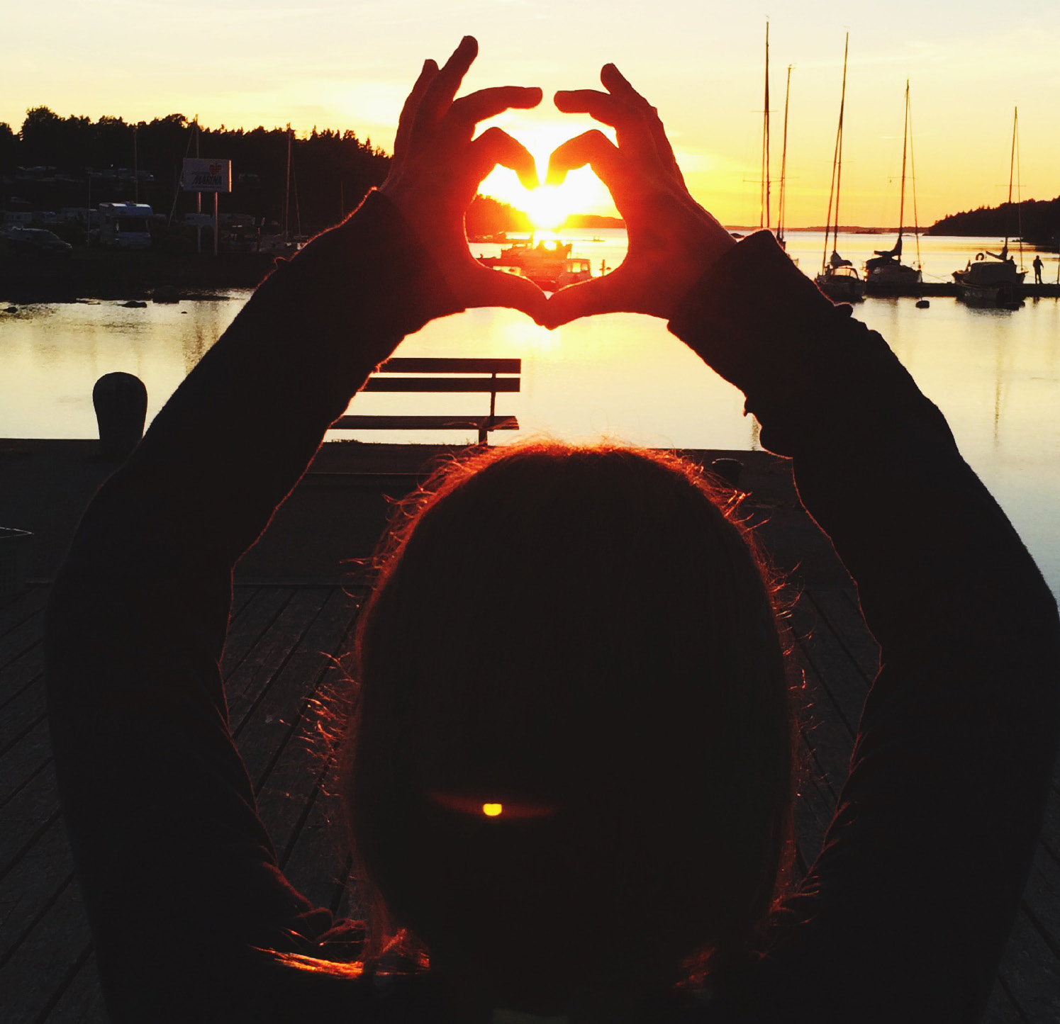 Sunset at Sikhall guest harbor