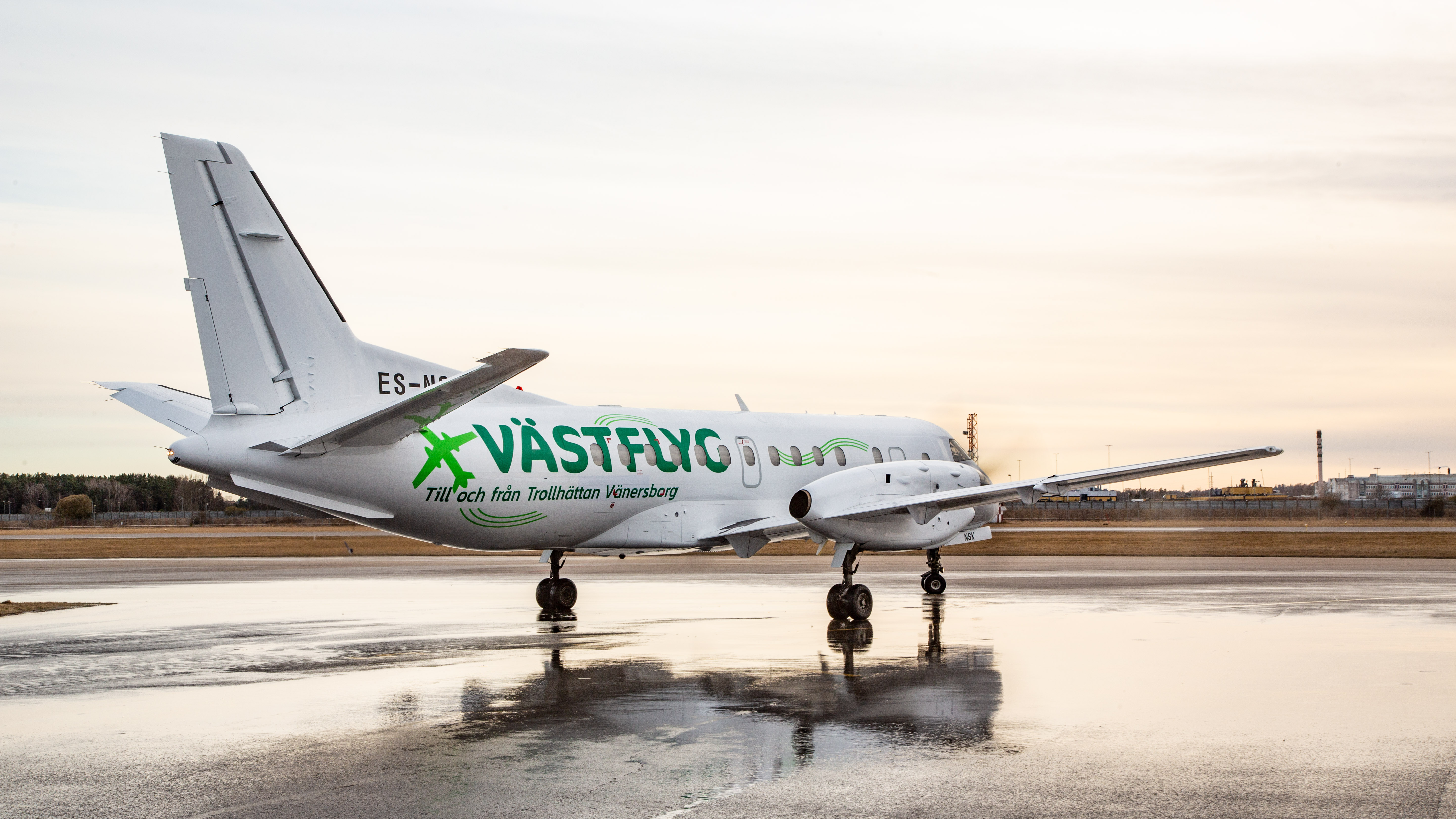 Airplane operated by Västflyg