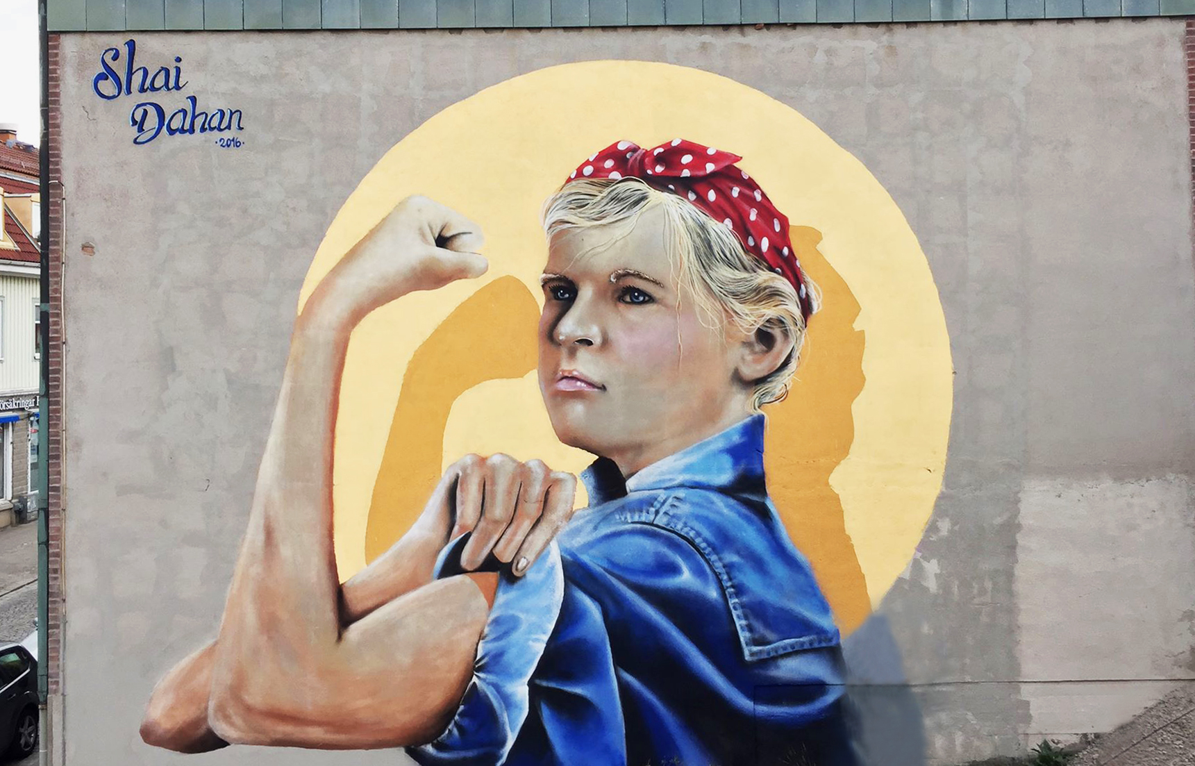 Muralmålning på Ada Nilsson