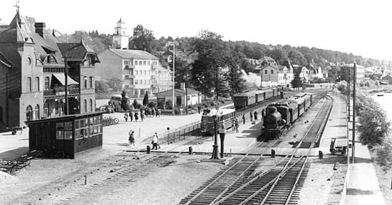 The railway in Ulricehamn 1945. 