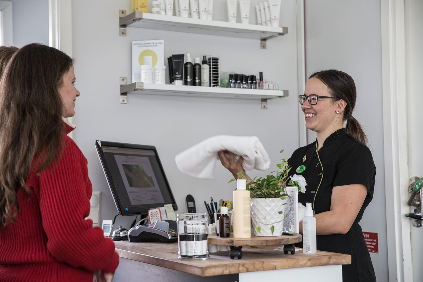 Two girls at a reception